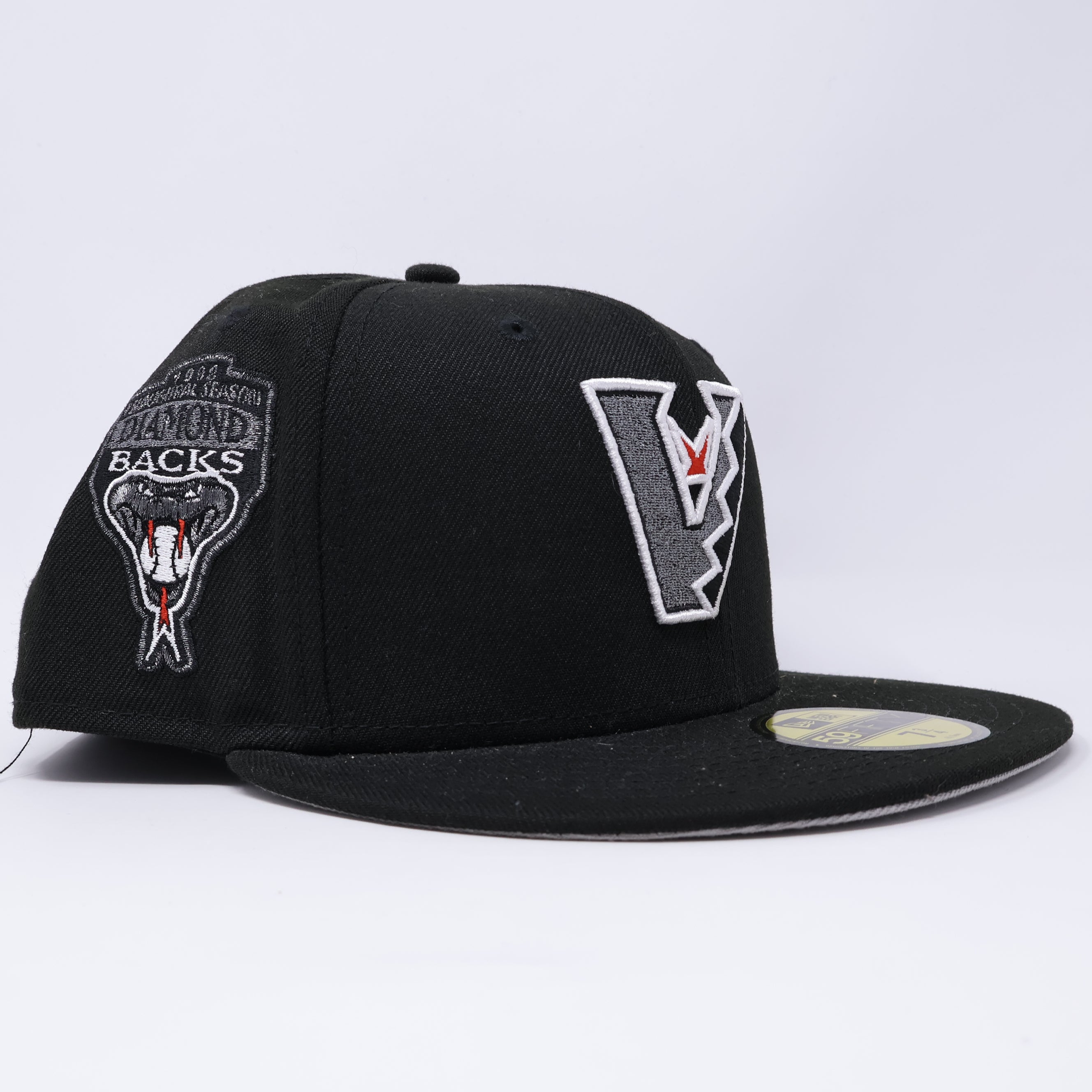 NWT 3/4 Black Arizona Diamondbacks 1998 Inaugural Season 59fifty New Era Fitted Hat Cap