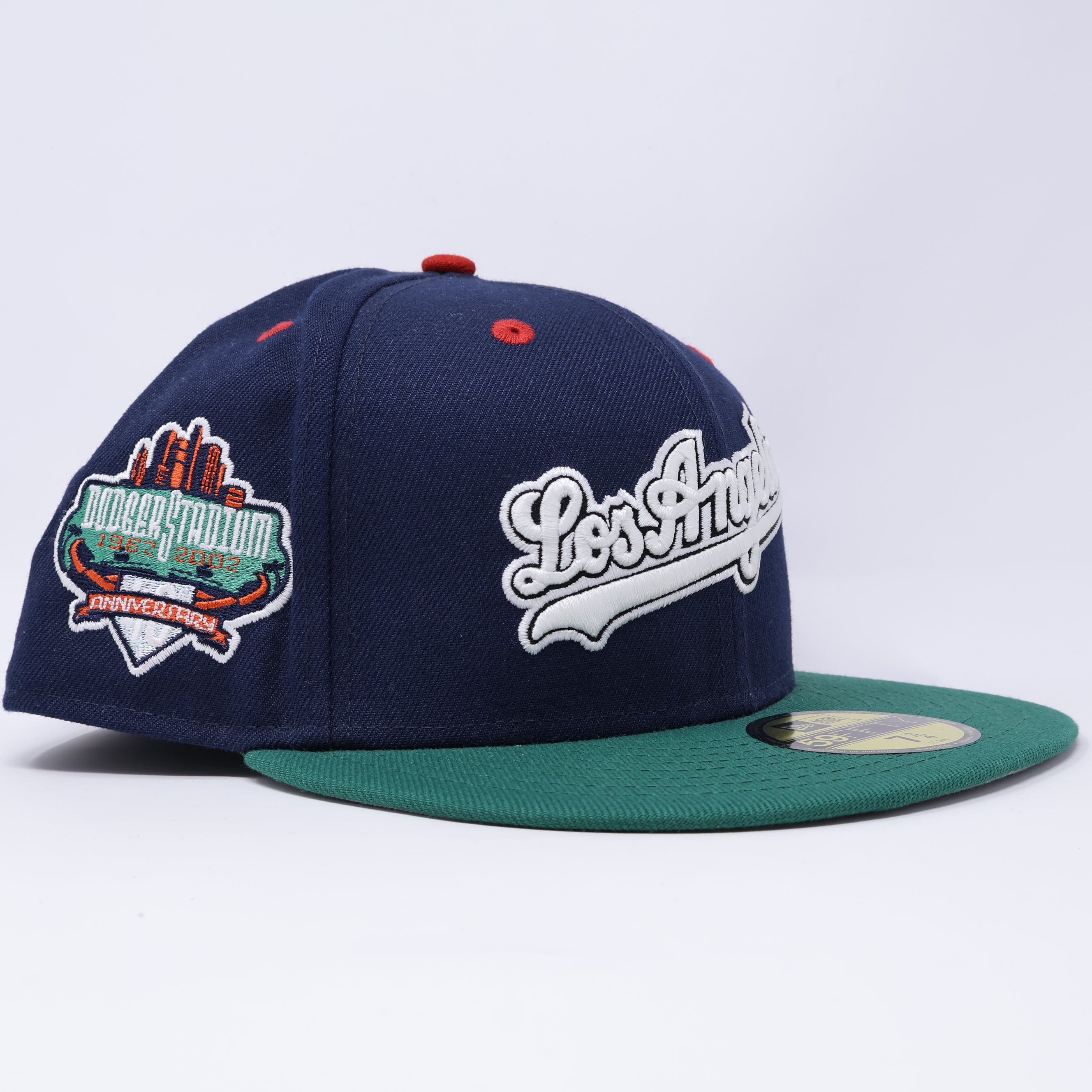 NWT 3/4 Navy Los Angeles Dodgers 40th Anniversary 59fifty New Era Fitted Hat Cap