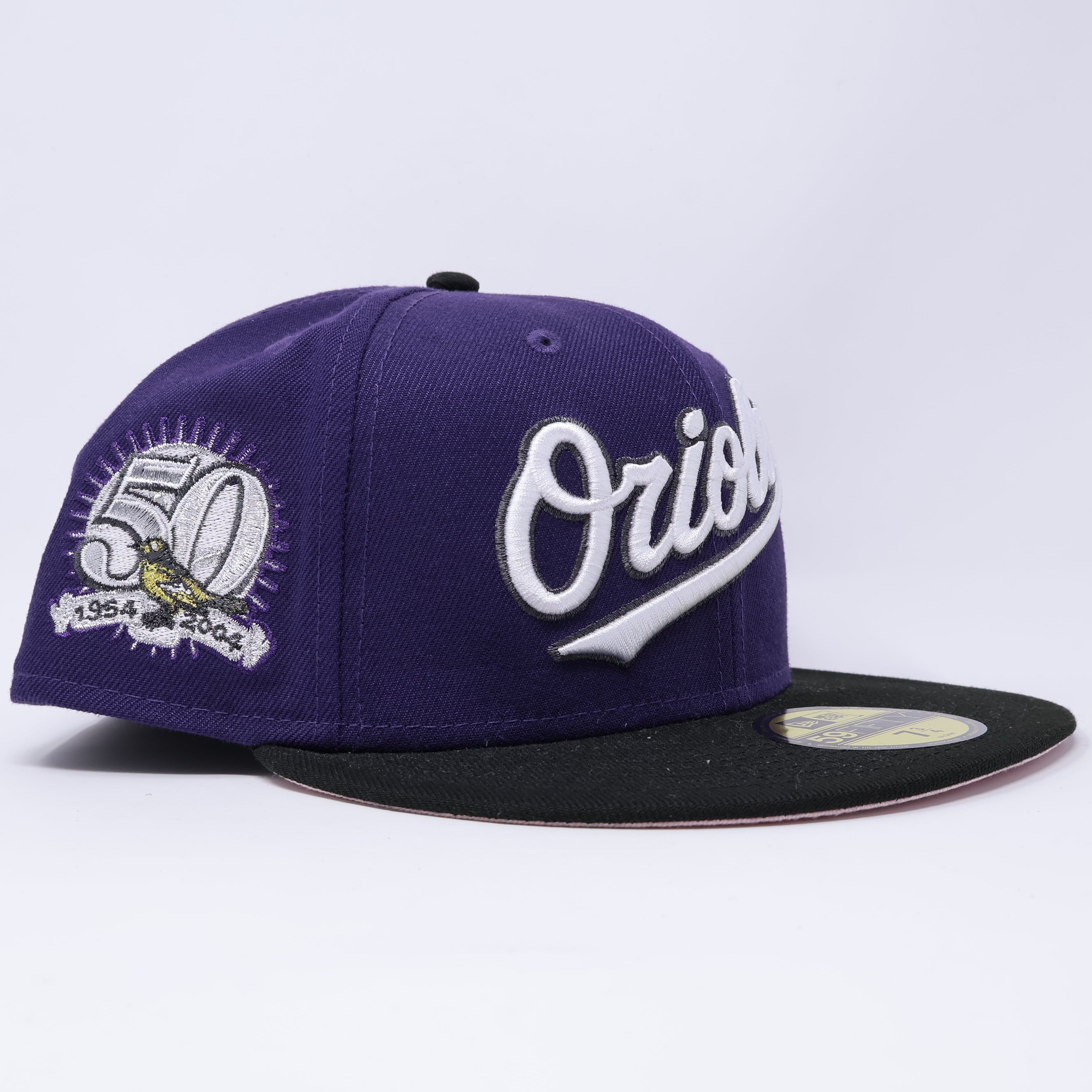 NWT 3/4 Purple Baltimore Orioles 50th Anniversary 59fifty New Era Fitted Hat Cap