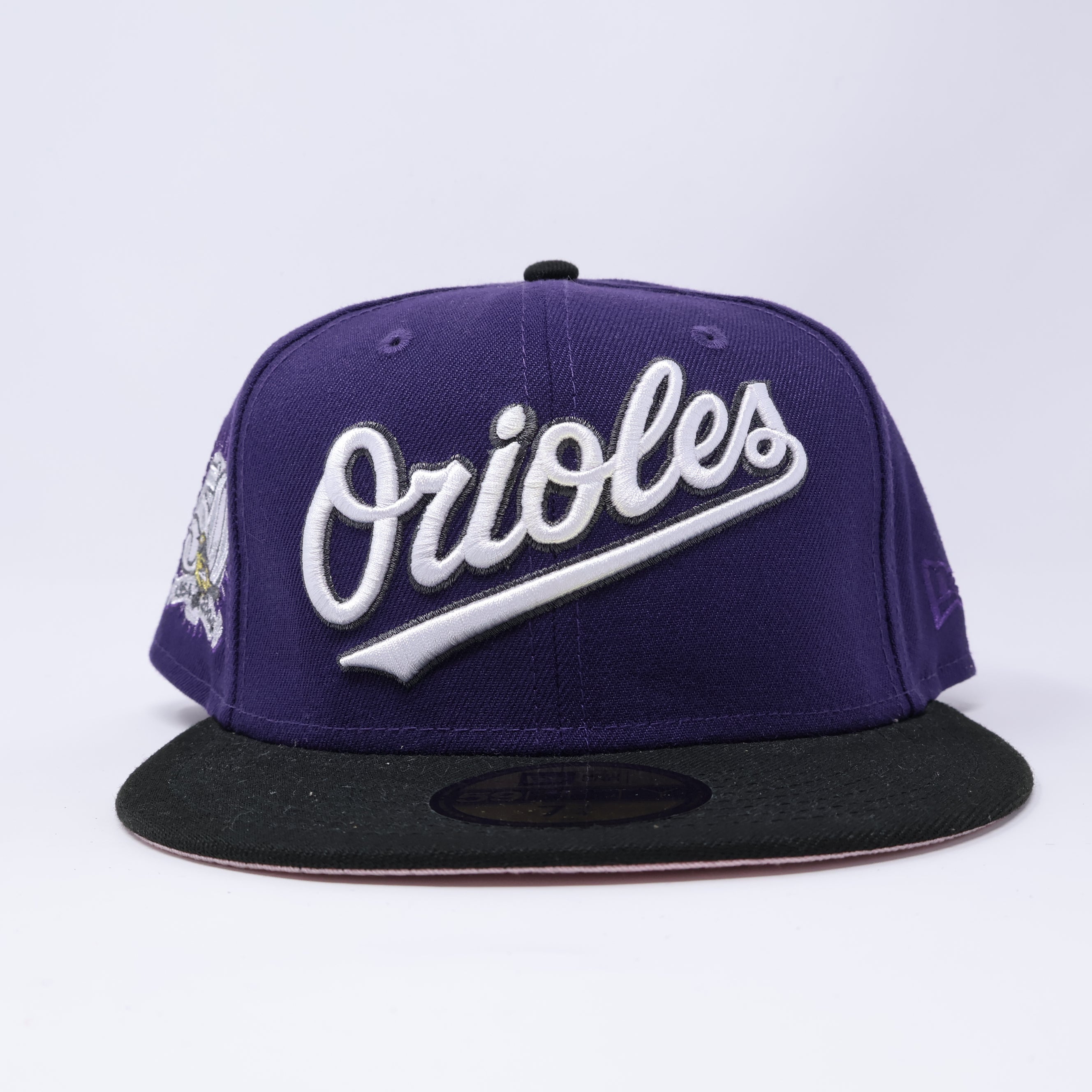 NWT 3/4 Purple Baltimore Orioles 50th Anniversary 59fifty New Era Fitted Hat Cap