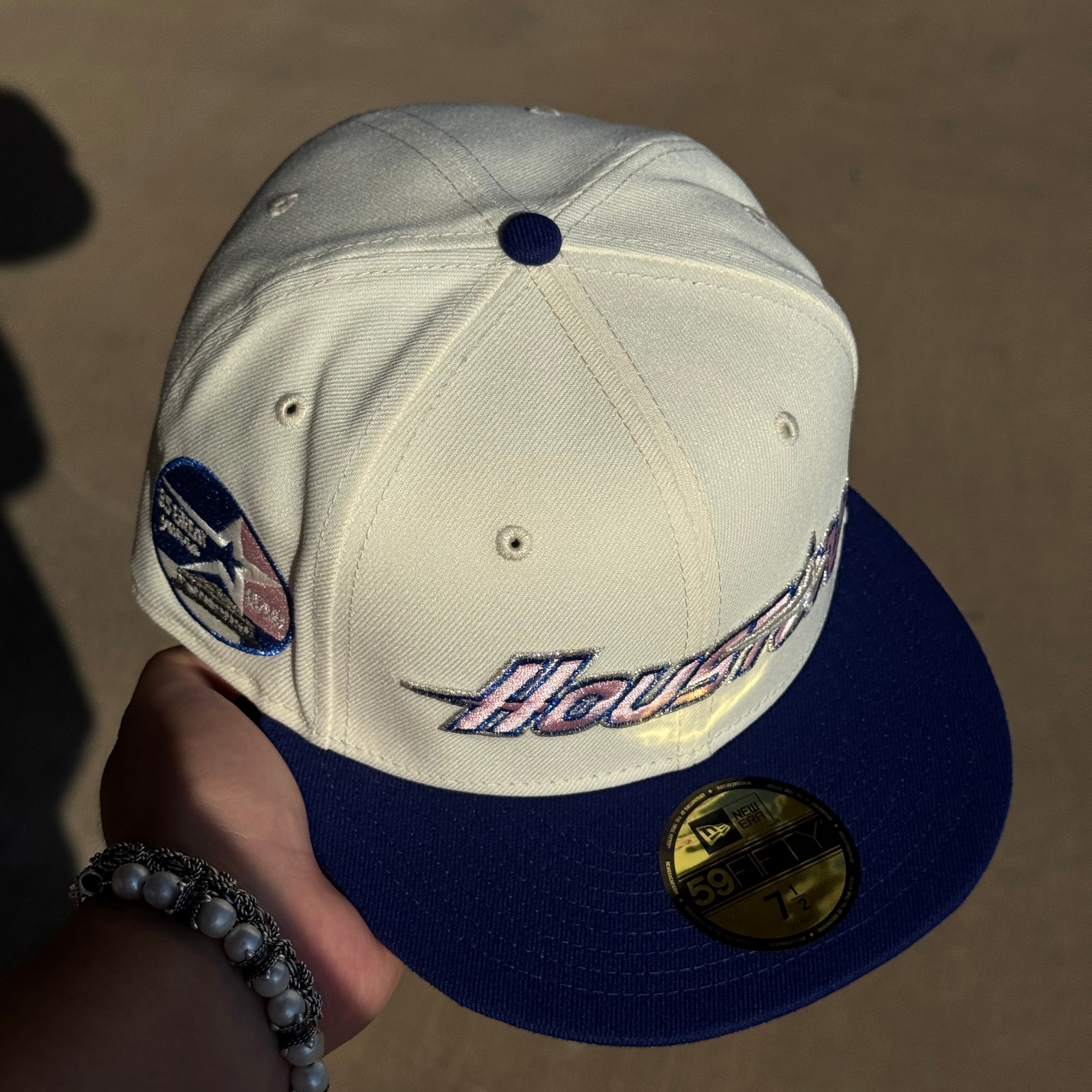 NWT 1/2 Chrome Houston Astros 35 Great Years 59fifty New Era Fitted Hat Cap