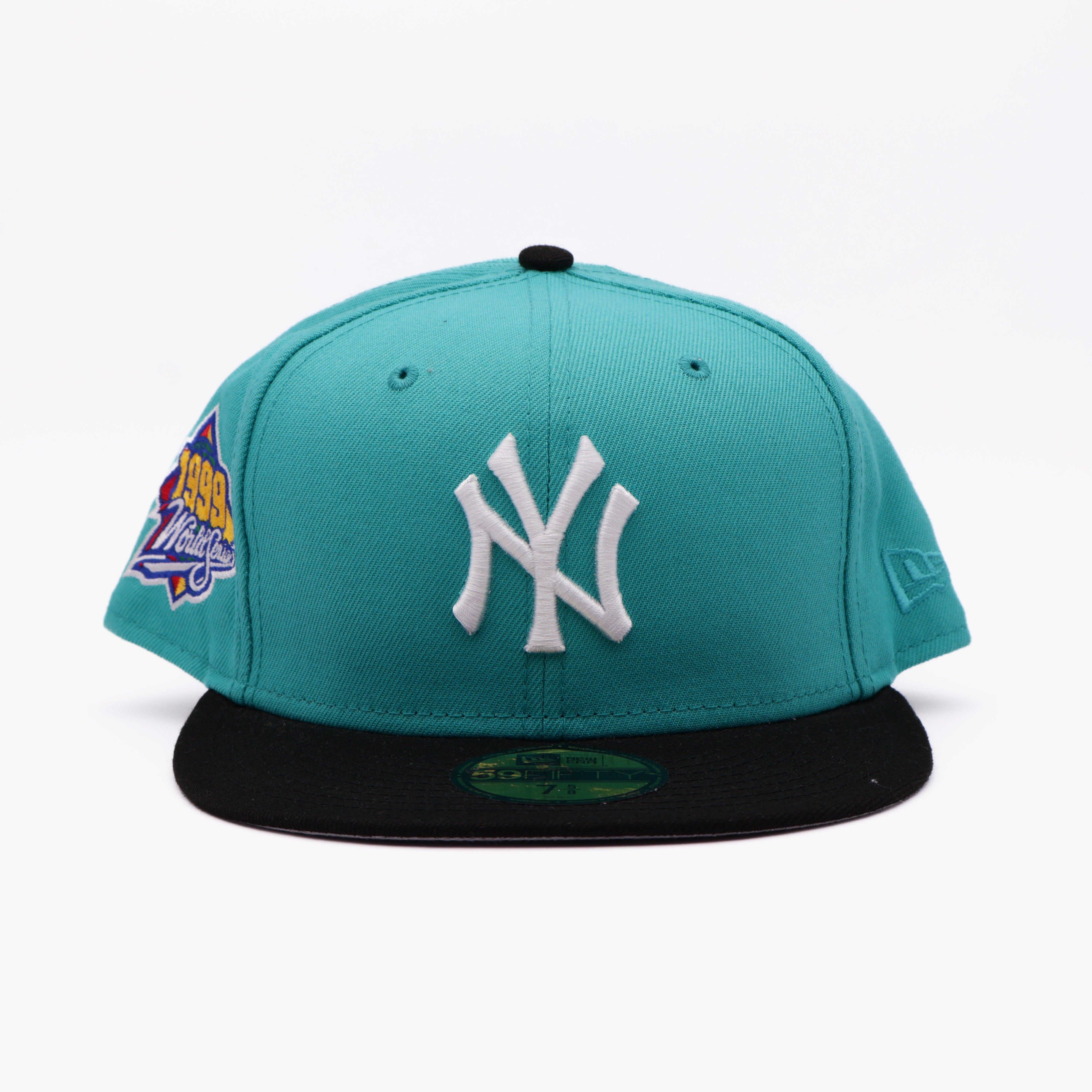 NWT 5/8 Teal New York Yankees 1999 World Series 59fifty New Era Fitted Hat Cap