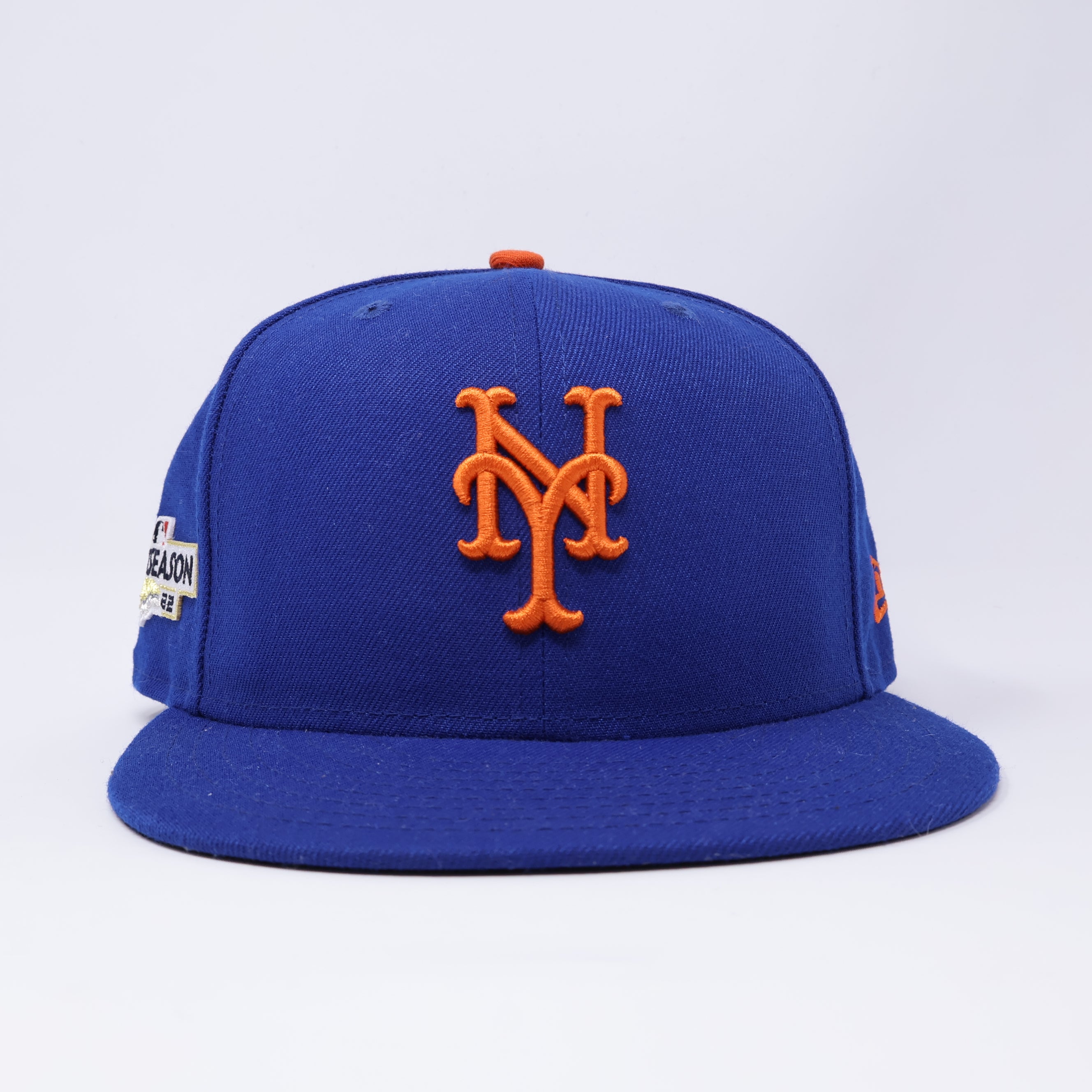 USED 3/8 Blue New York Mets Post Season 2022 59fifty New Era Fitted Hat Cap