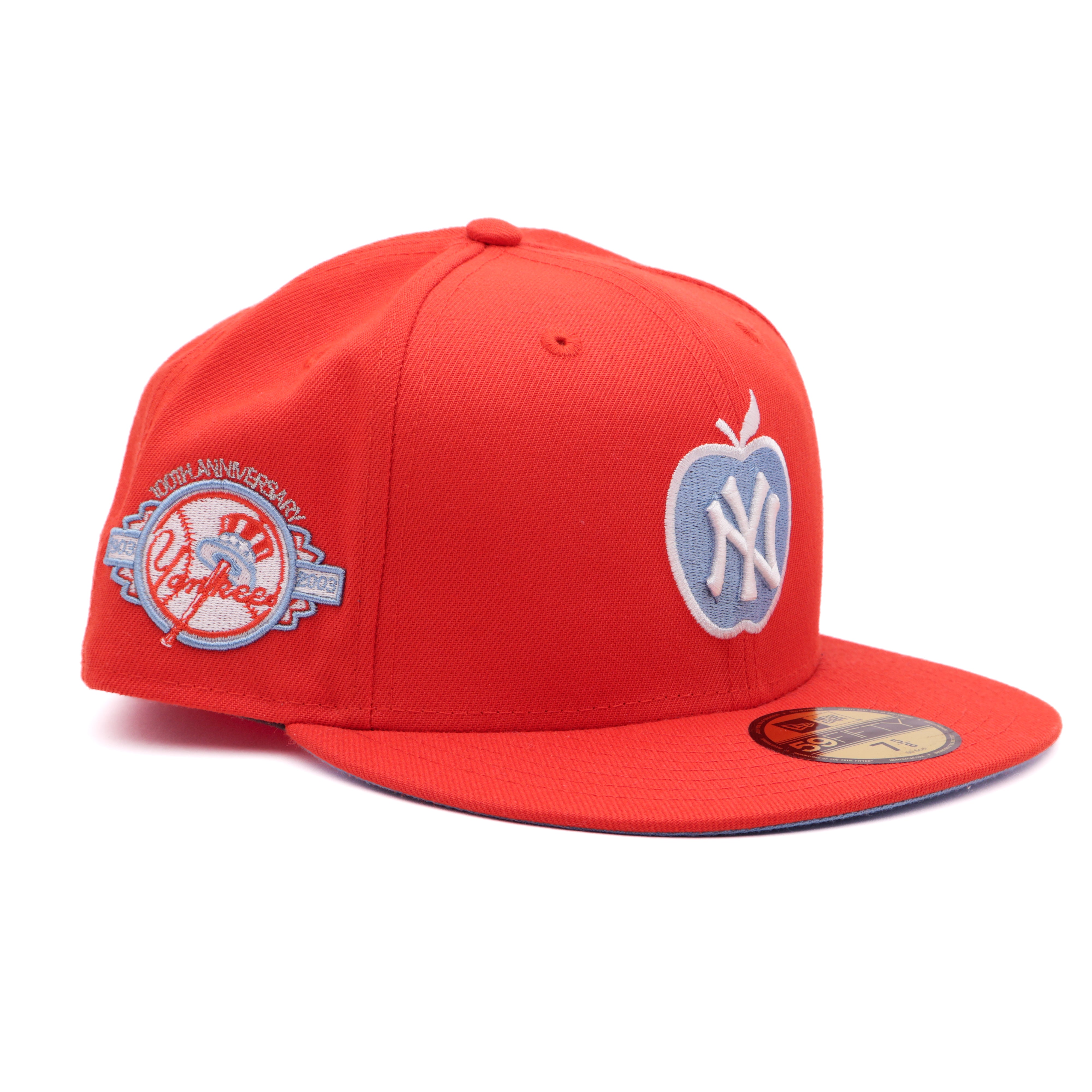 NWT 5/8 Orange New York Yankees 100th Anniversary 59fifty New Era Fitted Hat Cap