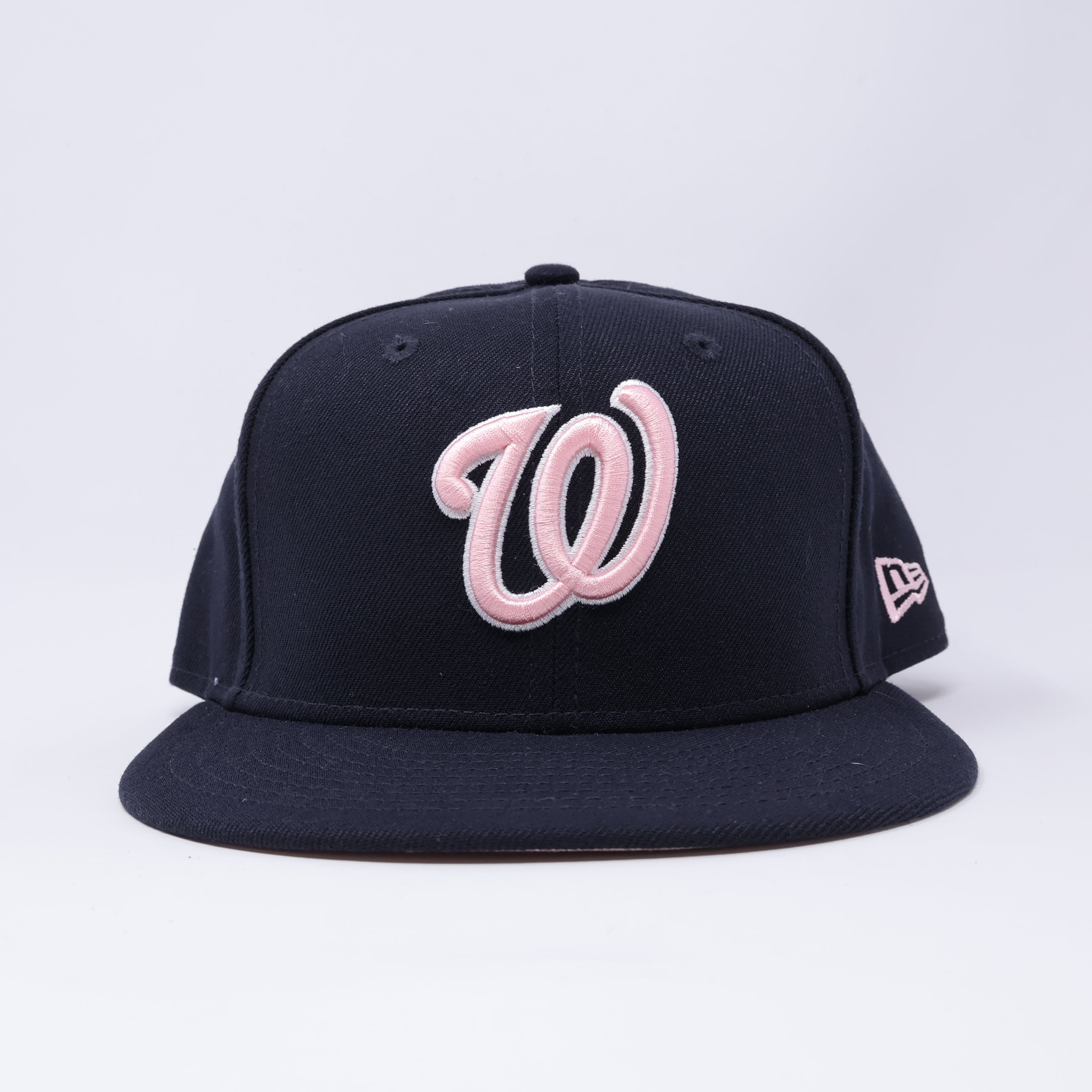 USED 3/8 Navy Washington Nationals Simple Clean Dope 59fifty New Era Fitted Hat Cap