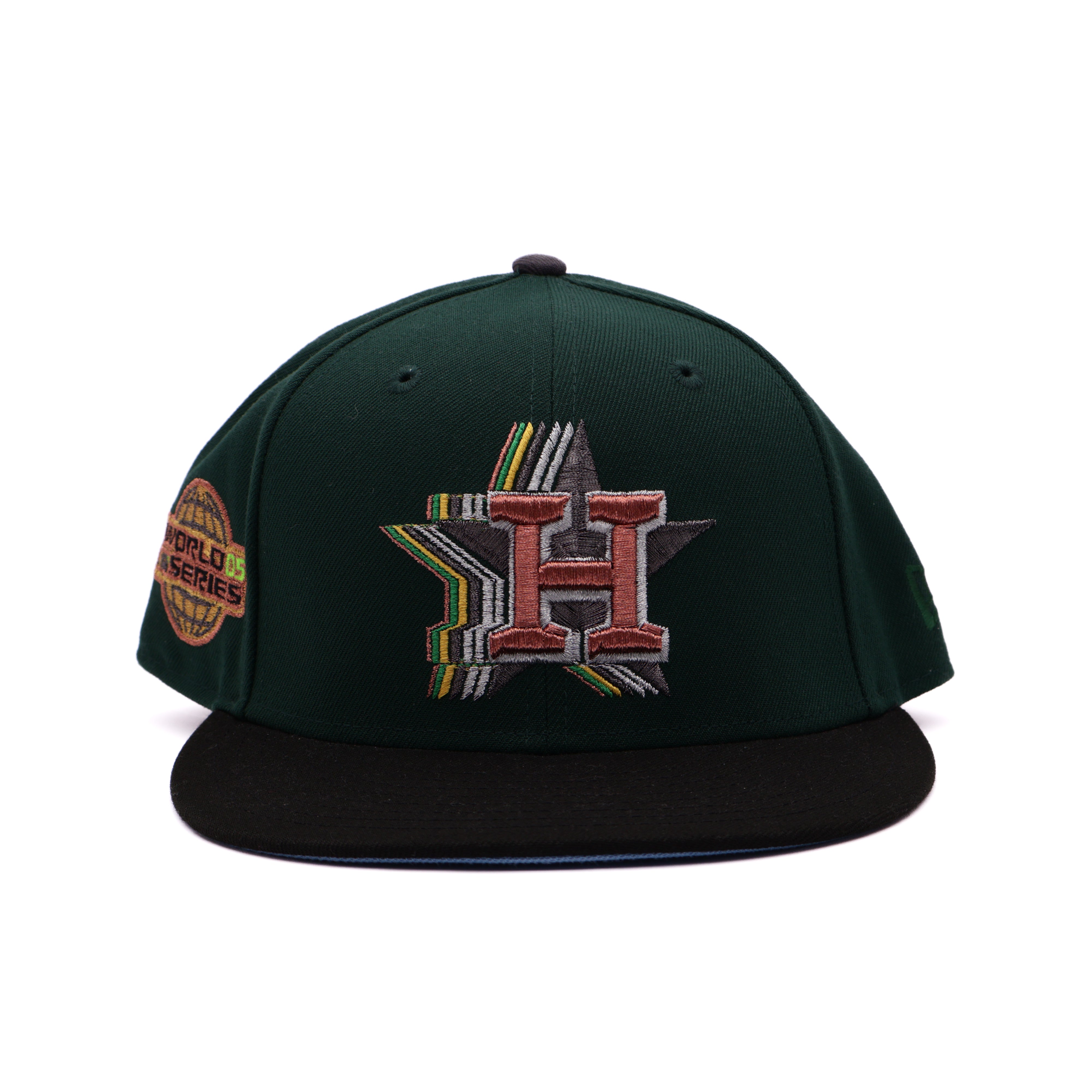 USED 5/8 Green Houston Astros 2005 World Series 59fifty New Era Fitted Hat Cap