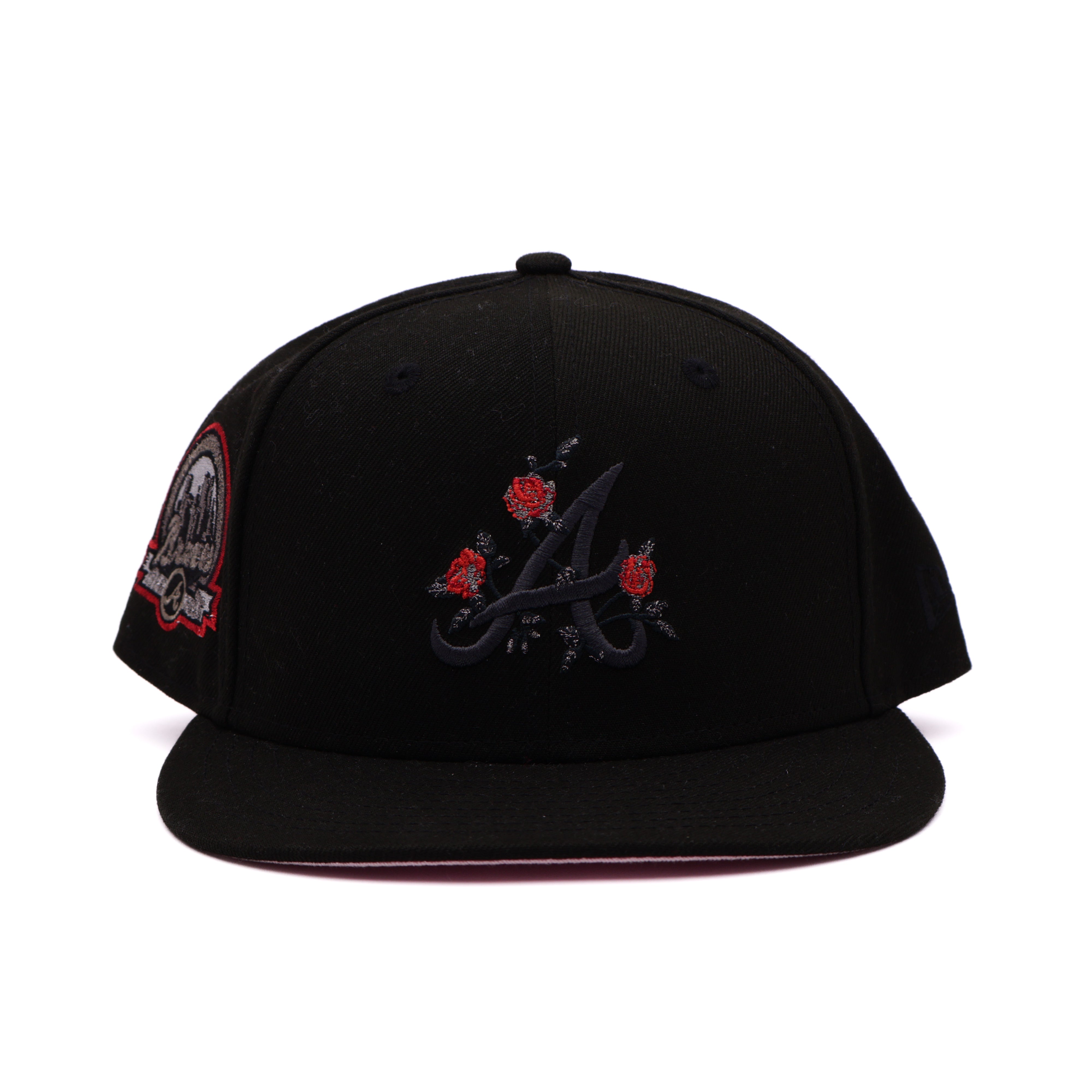 USED 3/4 Black Atlanta Braves 40th Anniversary 59fifty New Era Fitted Hat Cap