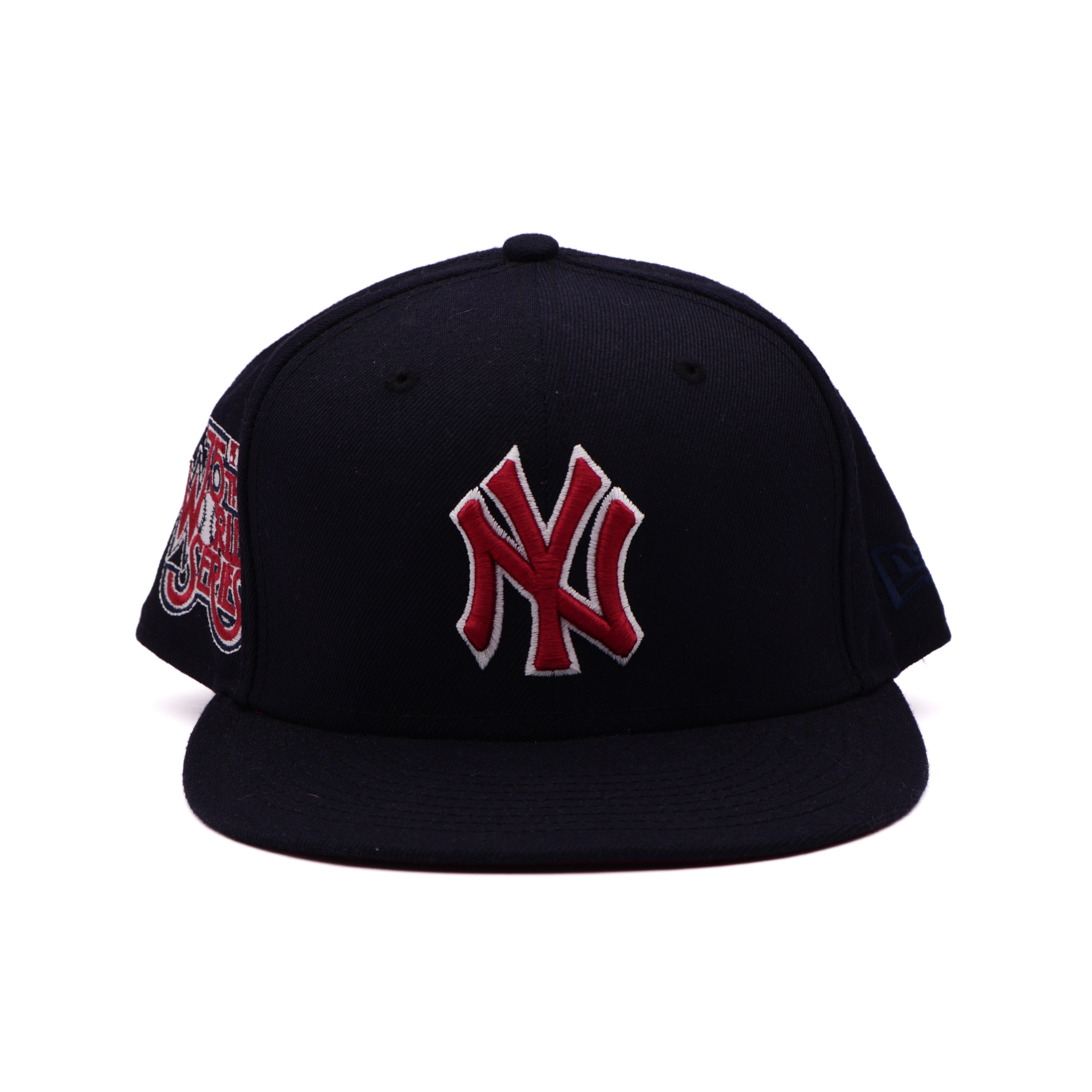 USED 5/8 Navy New York Yankees 75th World Series 59fifty New Era Fitted Hat Cap
