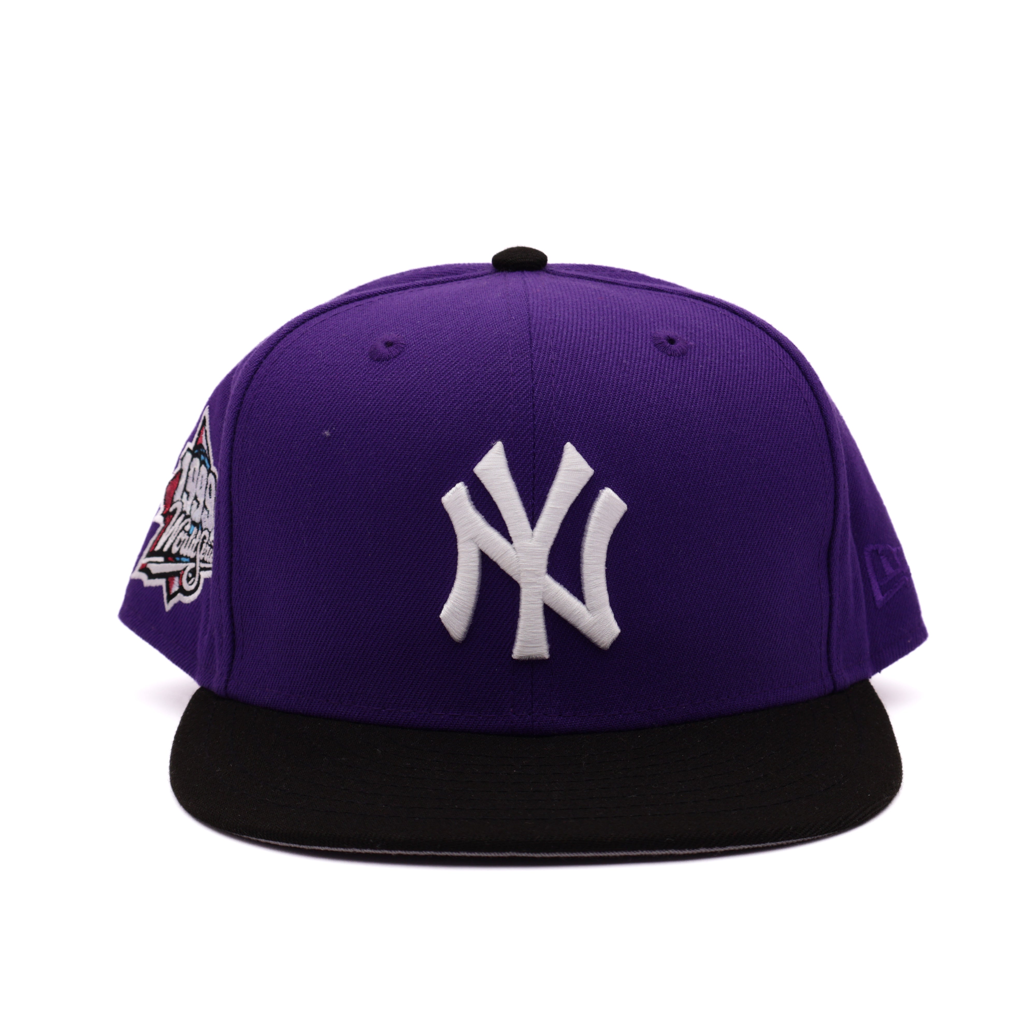 USED 3/4 Purple New York Yankees 1999 World Series 59fifty New Era Fitted Hat Cap