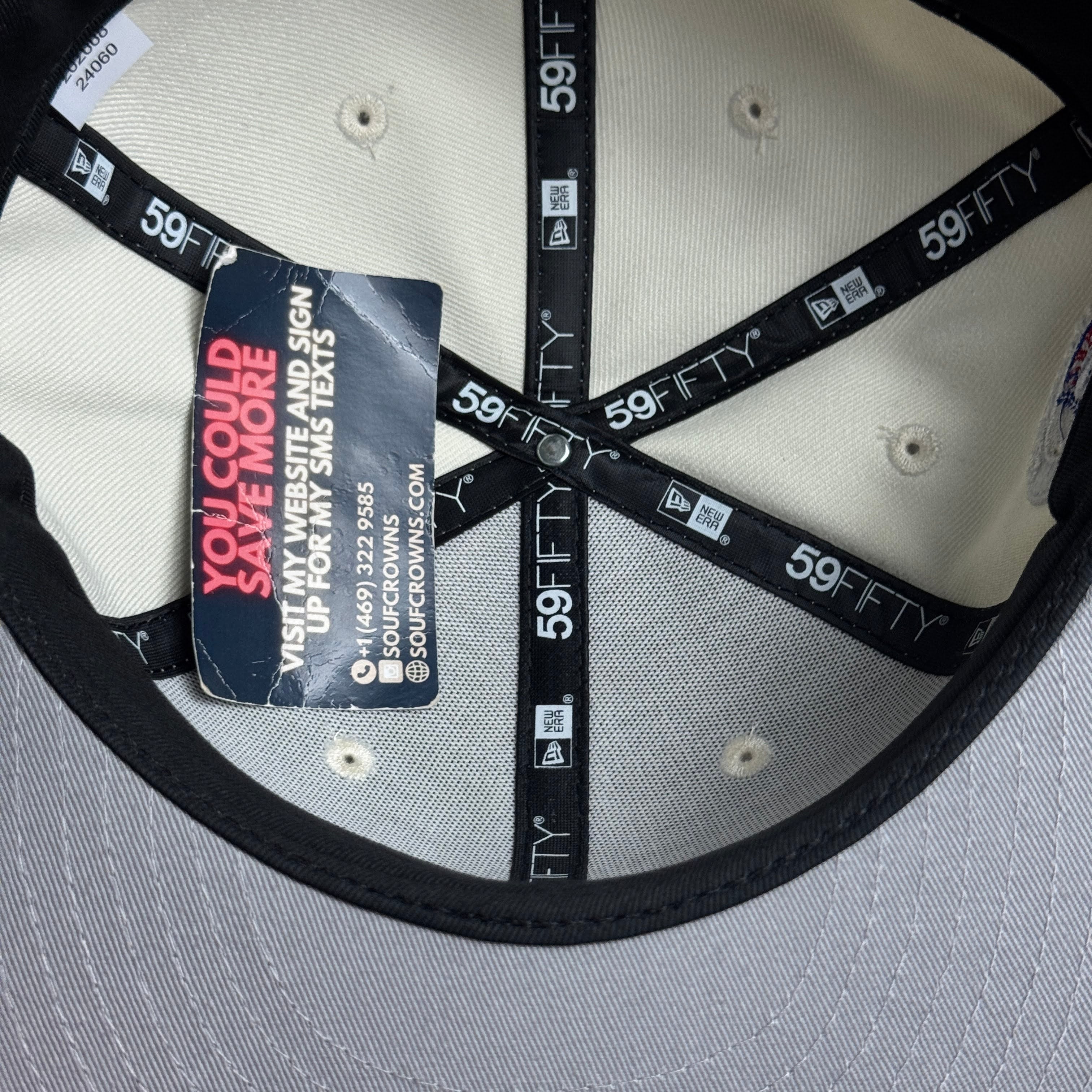 NWT 1/2 Chrome New York Yankees 50th Year  59fifty New Era Fitted Hat Cap