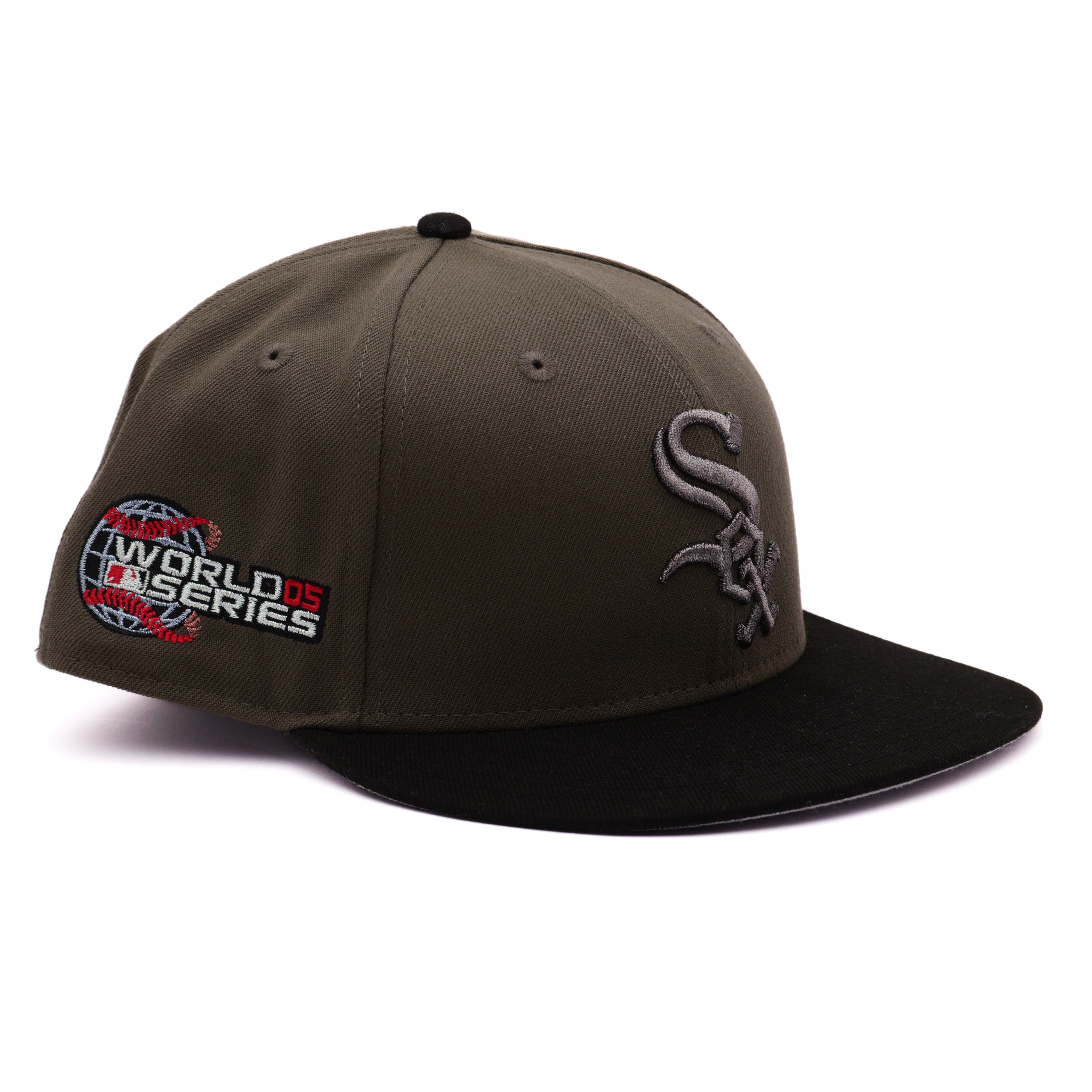 USED 5/8 Olive Chicago White Sox 2005 World Series 59fifty New Era Fitted Hat Cap