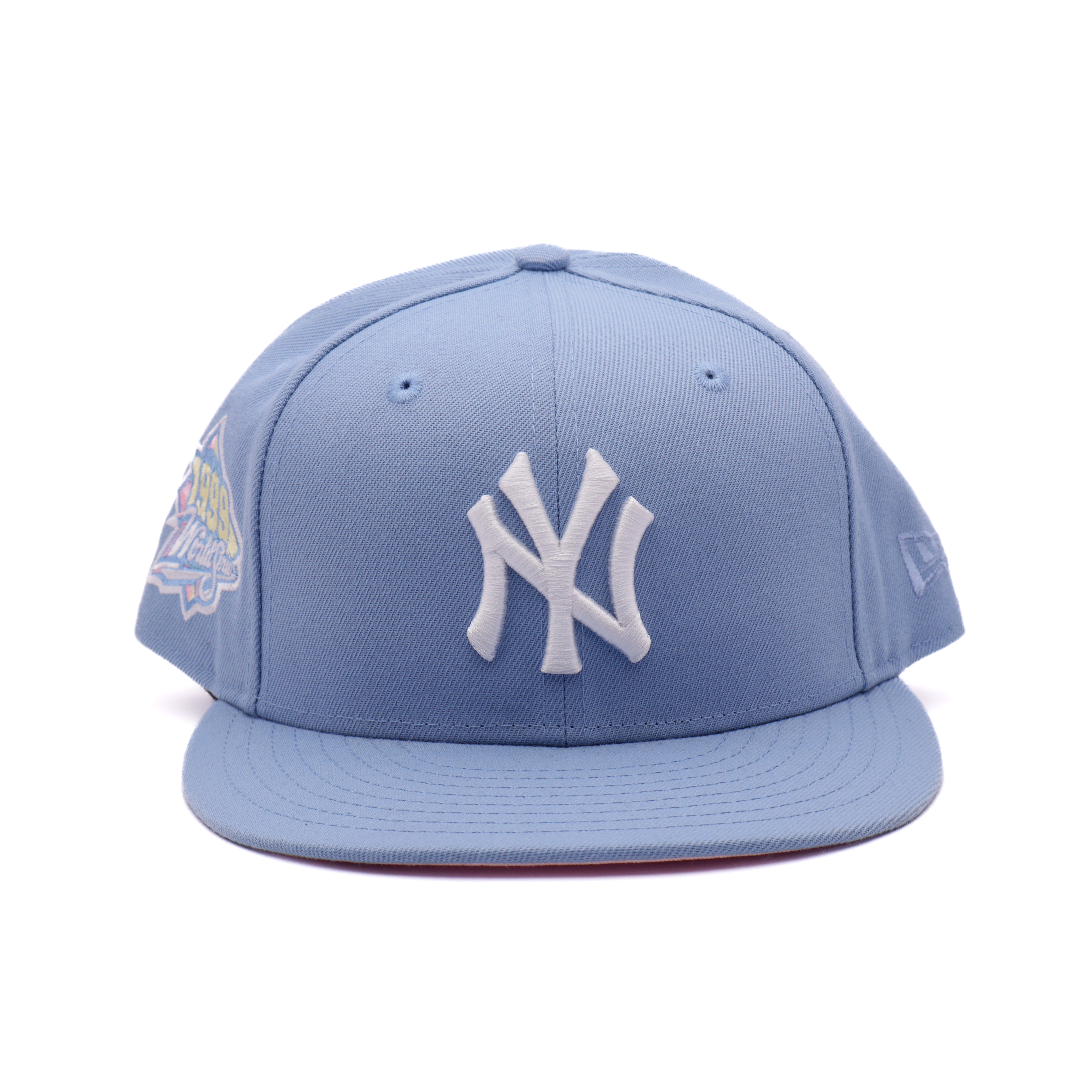 USED 5/8 Blue New York Yankees 1999 World Series 59fifty New Era Fitted Hat Cap