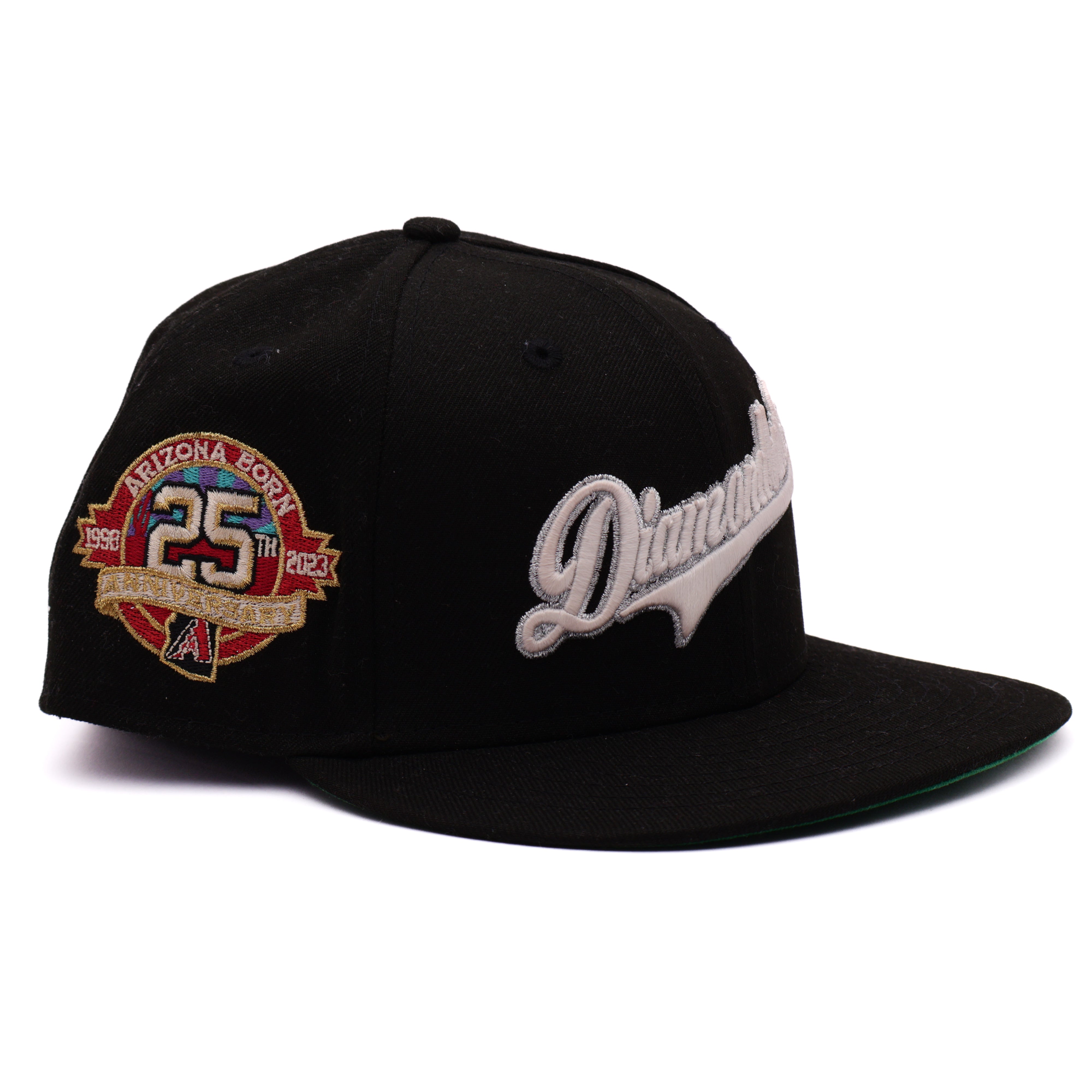 USED 5/8 Black Arizona Diamondbacks 25th Anniversary 59fifty New Era Fitted Hat Cap
