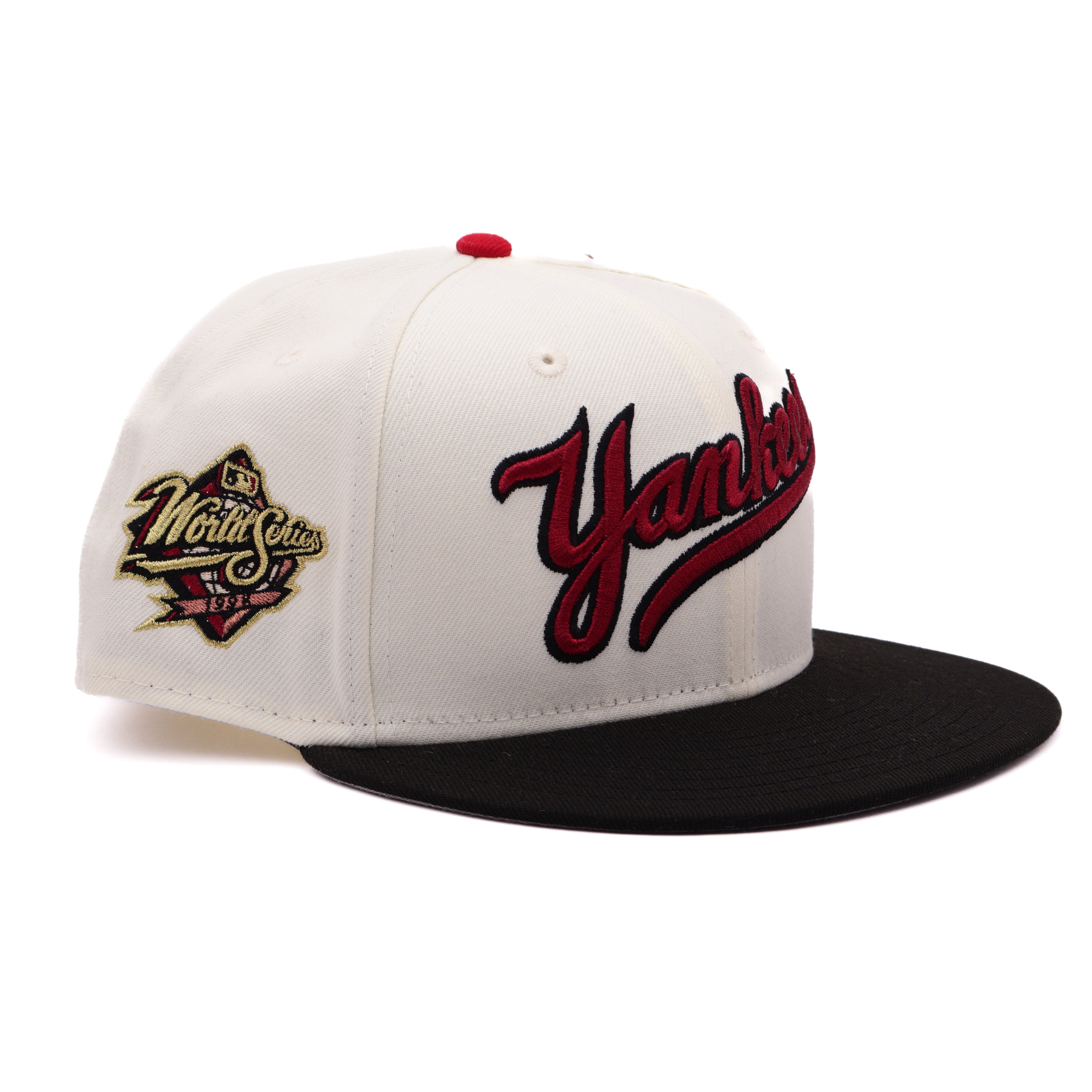 USED 5/8 Chrome New York Yankees 1998 World Series 59fifty New Era Fitted Hat Cap