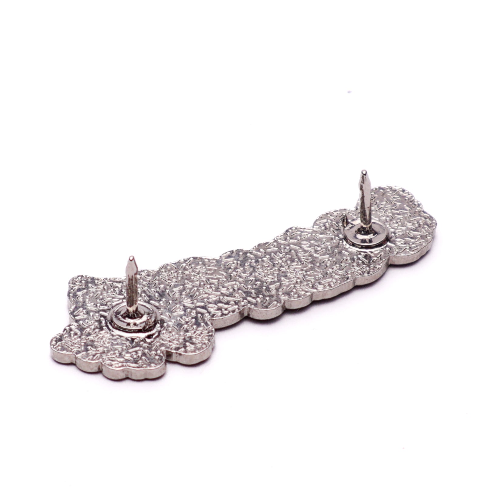 Silver Text Lioness Script Pin