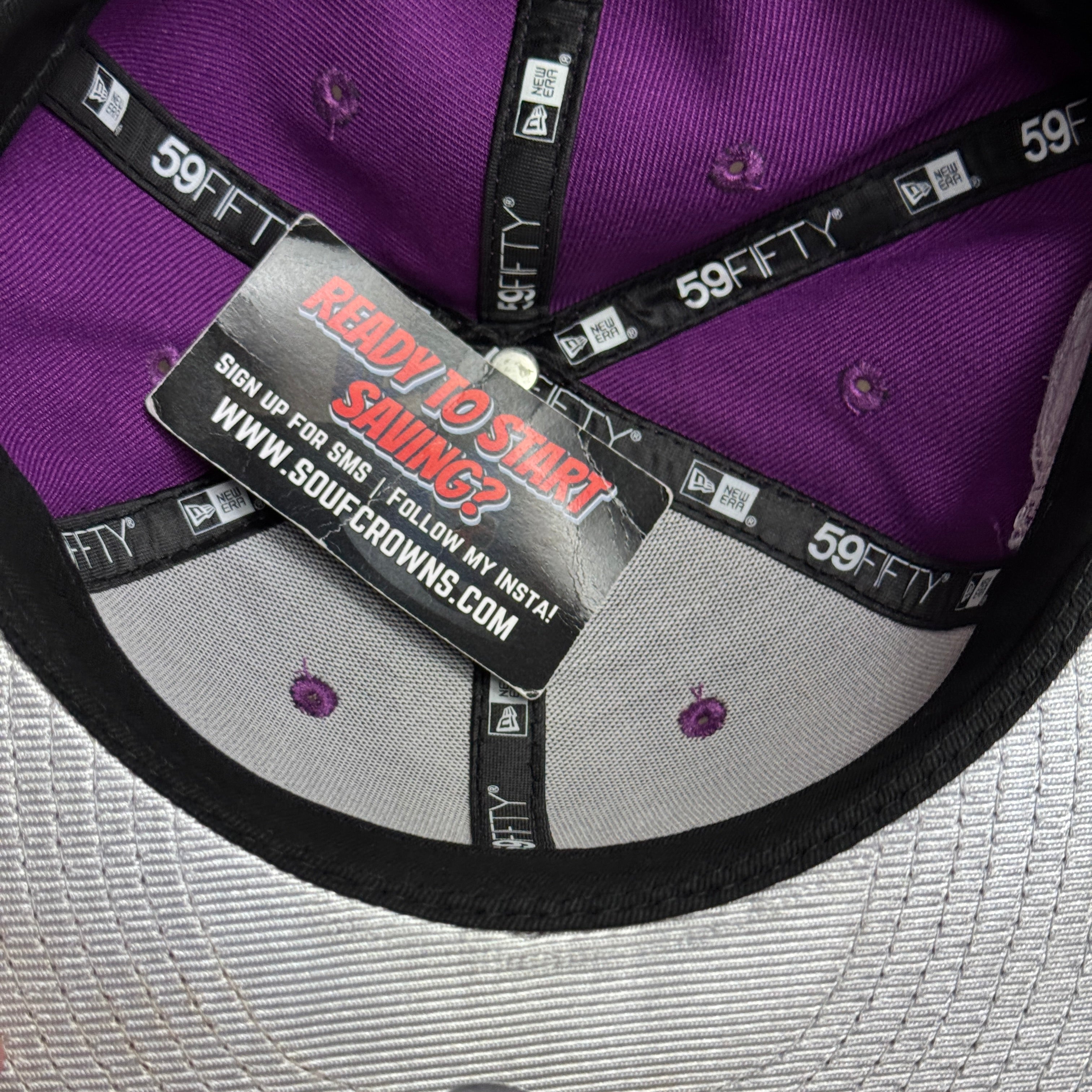 NWT 1/8 Purple Houston Astros 2005 World Series 59fifty New Era Fitted Hat Cap