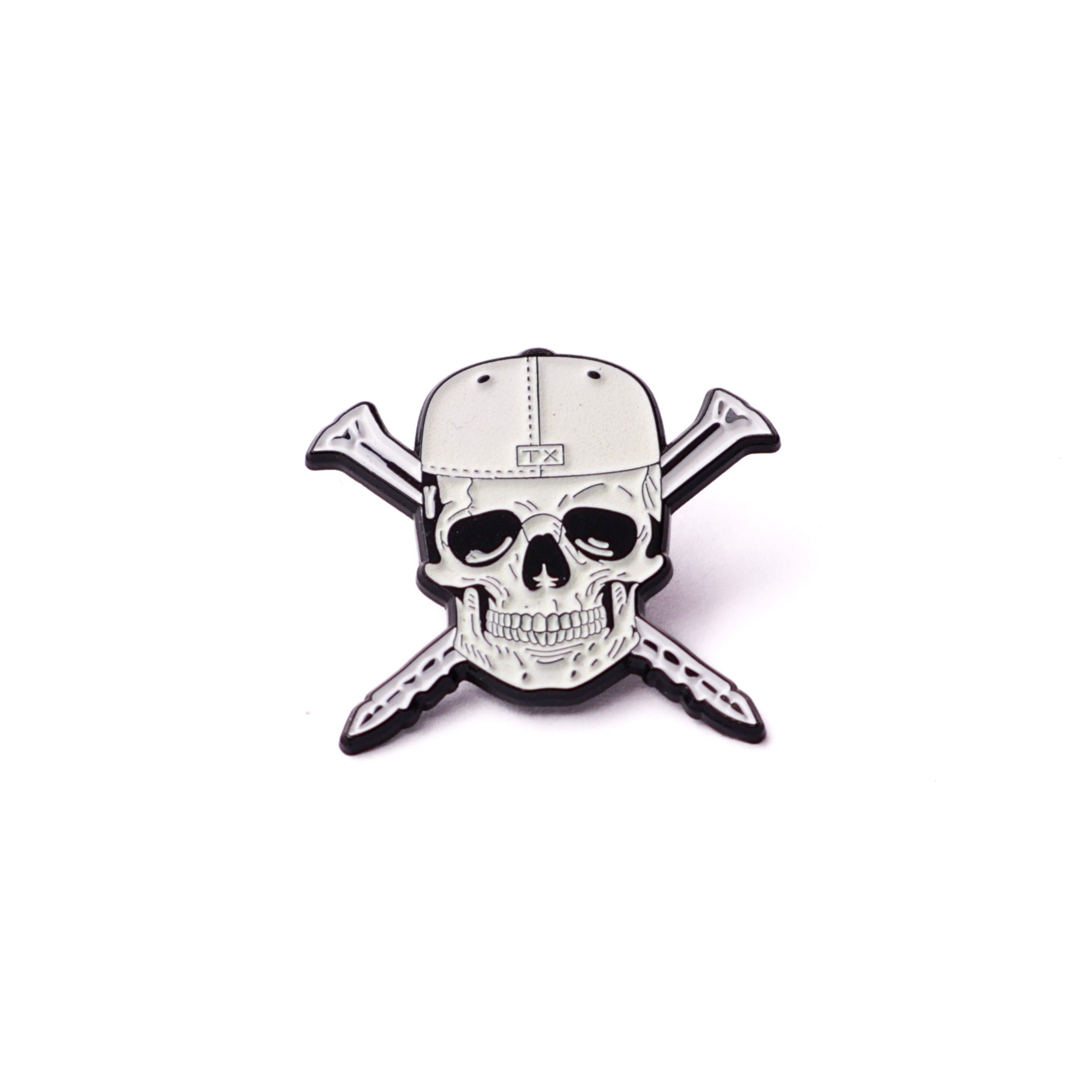TXFitted Skull Screws Graphic Pin (GITD)