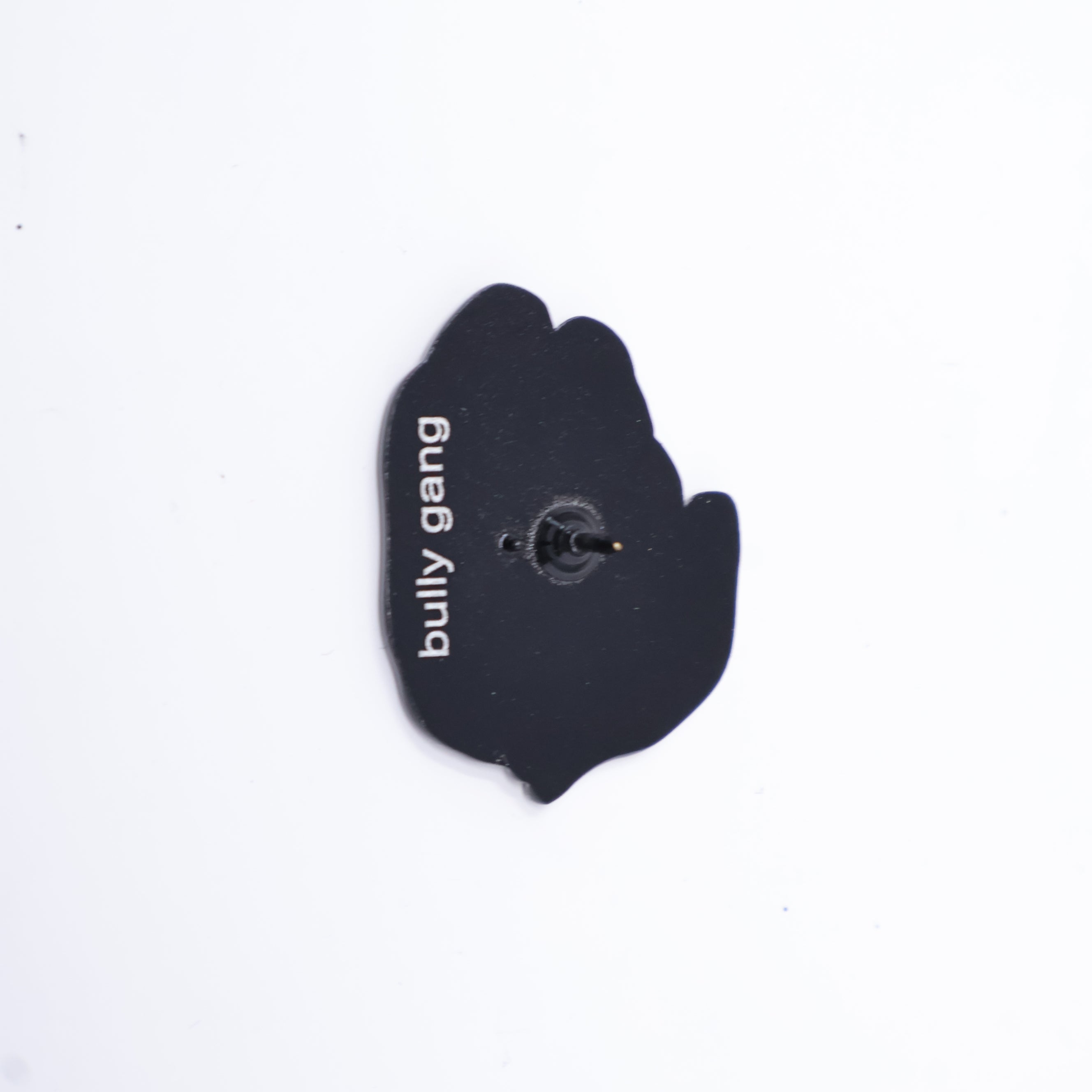 Bully Yellow Text Fist Graphic Pin