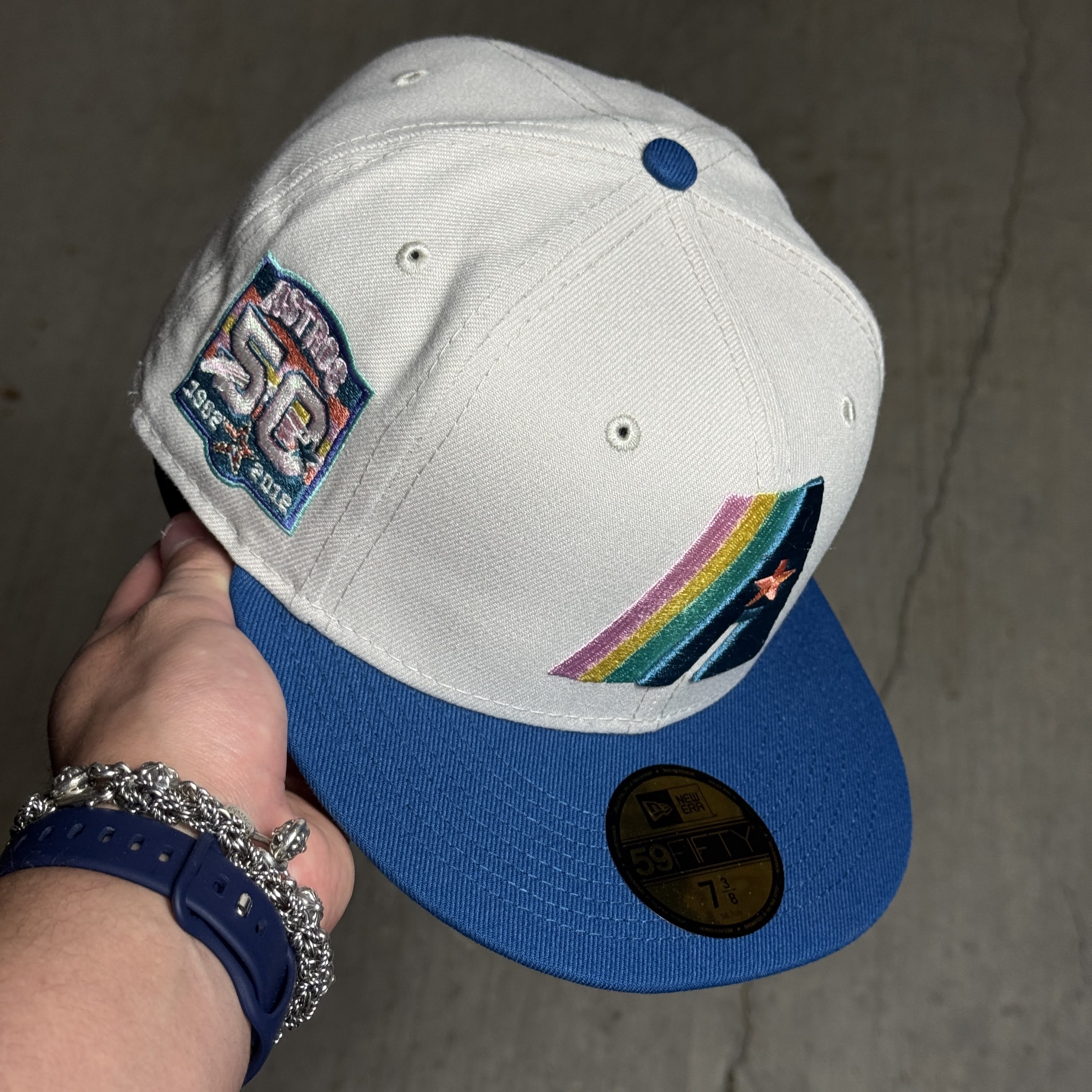 NWT 3/8 Stone Houston Astros 50th Anniversary 59fifty New Era Fitted Hat Cap