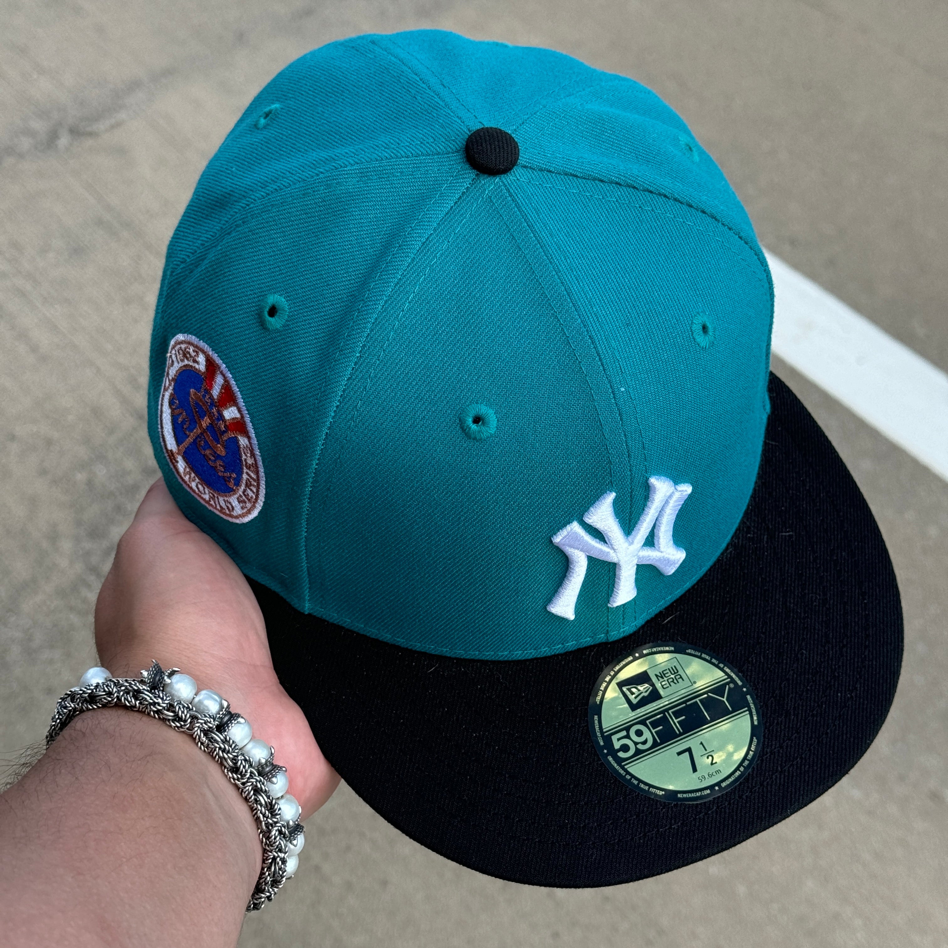 NEW 1/2 Teal New York Yankees 1962 World Series Hatclub 59fifty New Era Fitted Hat Cap
