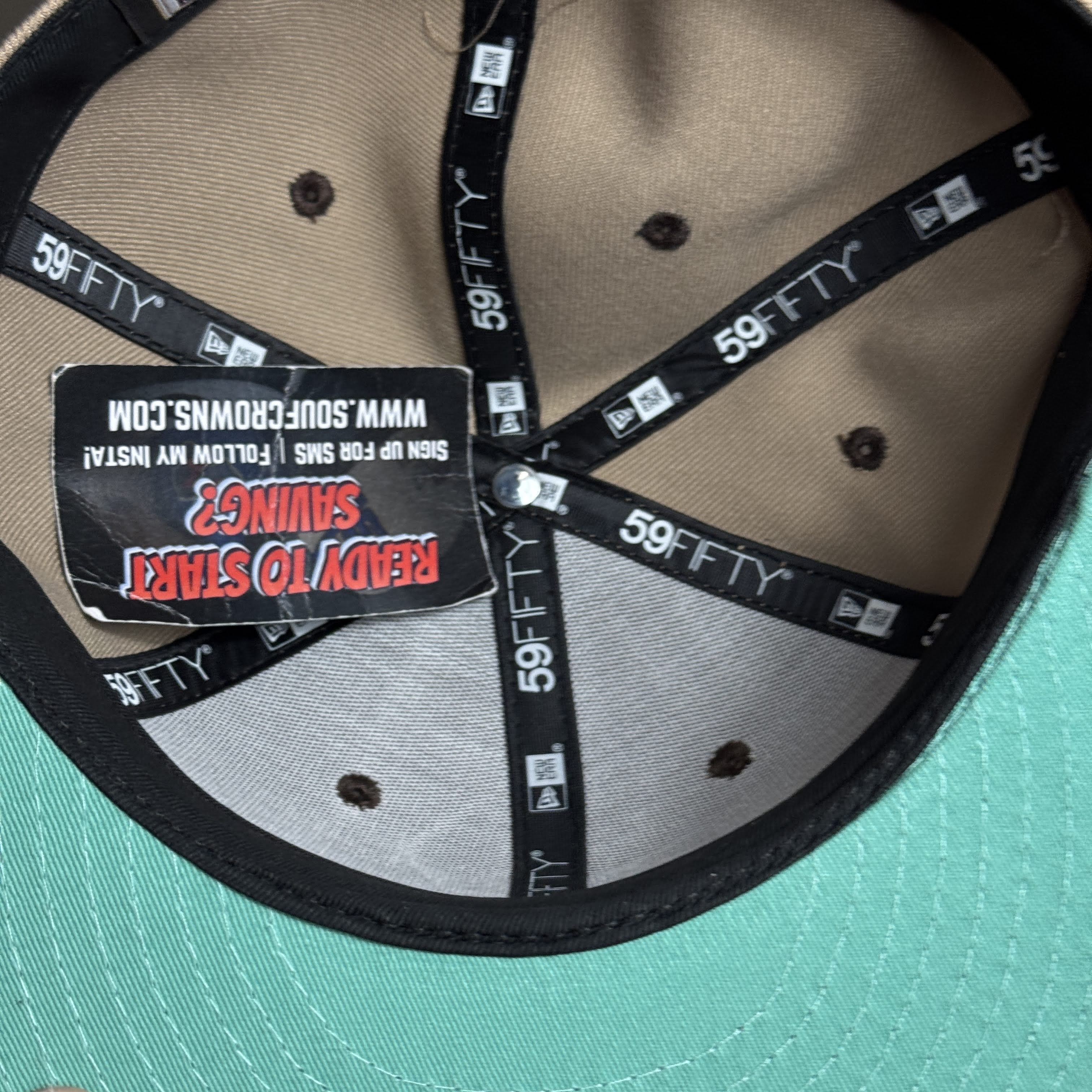 NWT 3/8 Khaki Houston Astros Astrodome Original 59fifty New Era Fitted Hat Cap