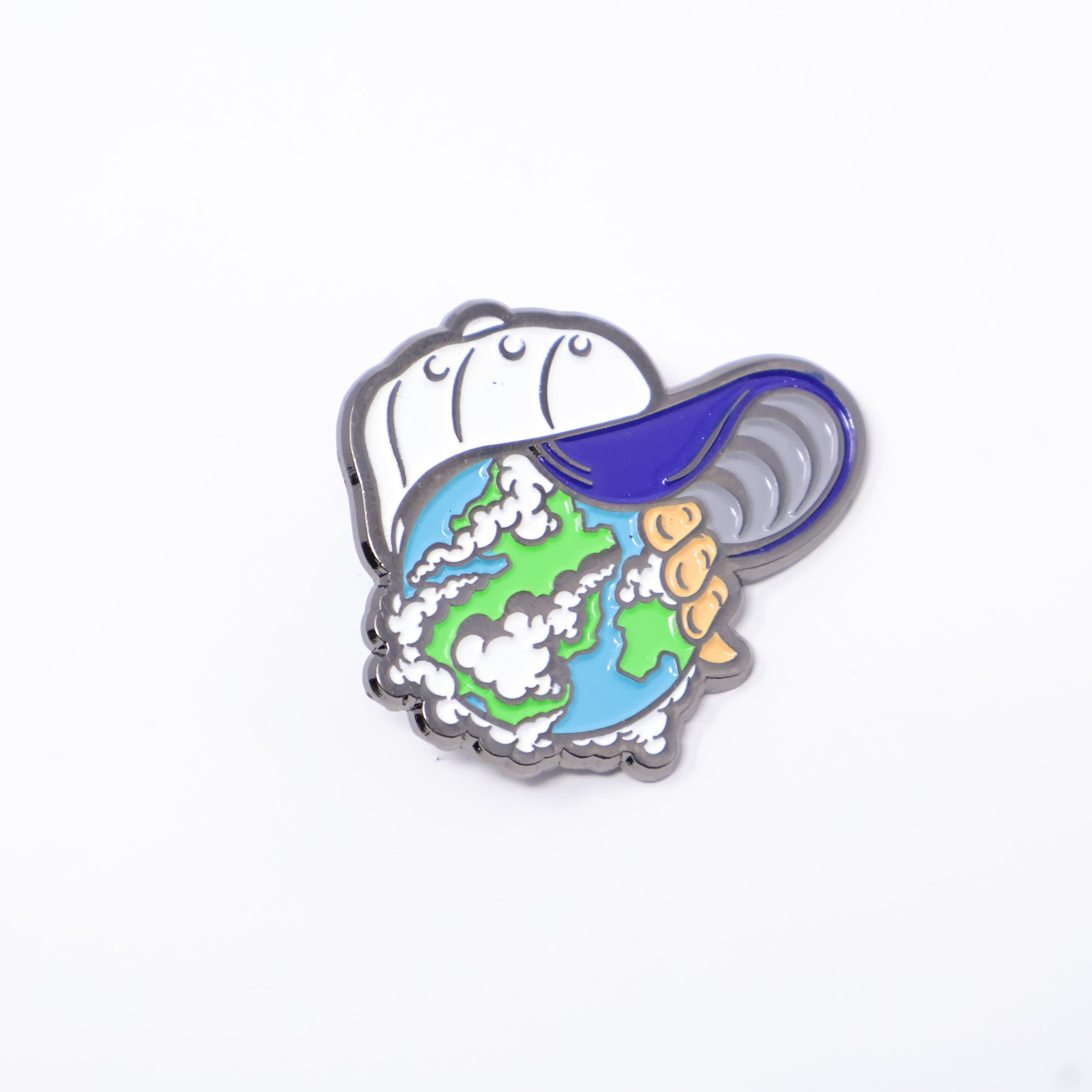 Cap on the World Graphic Pin