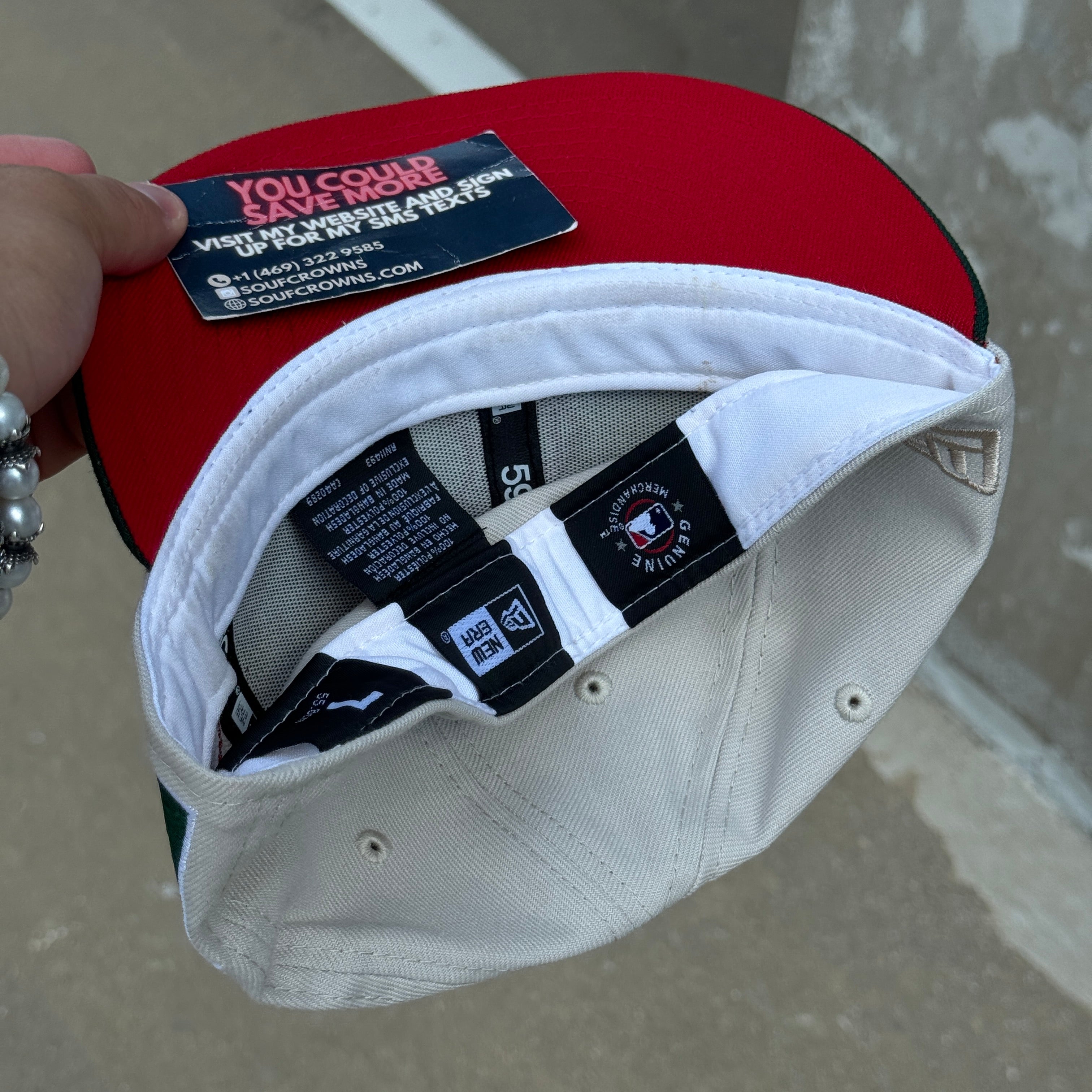 USED 7 Stone Brooklyn Dodgers Jackie Robinson 75 Years 59fifty New Era Fitted Hat Cap