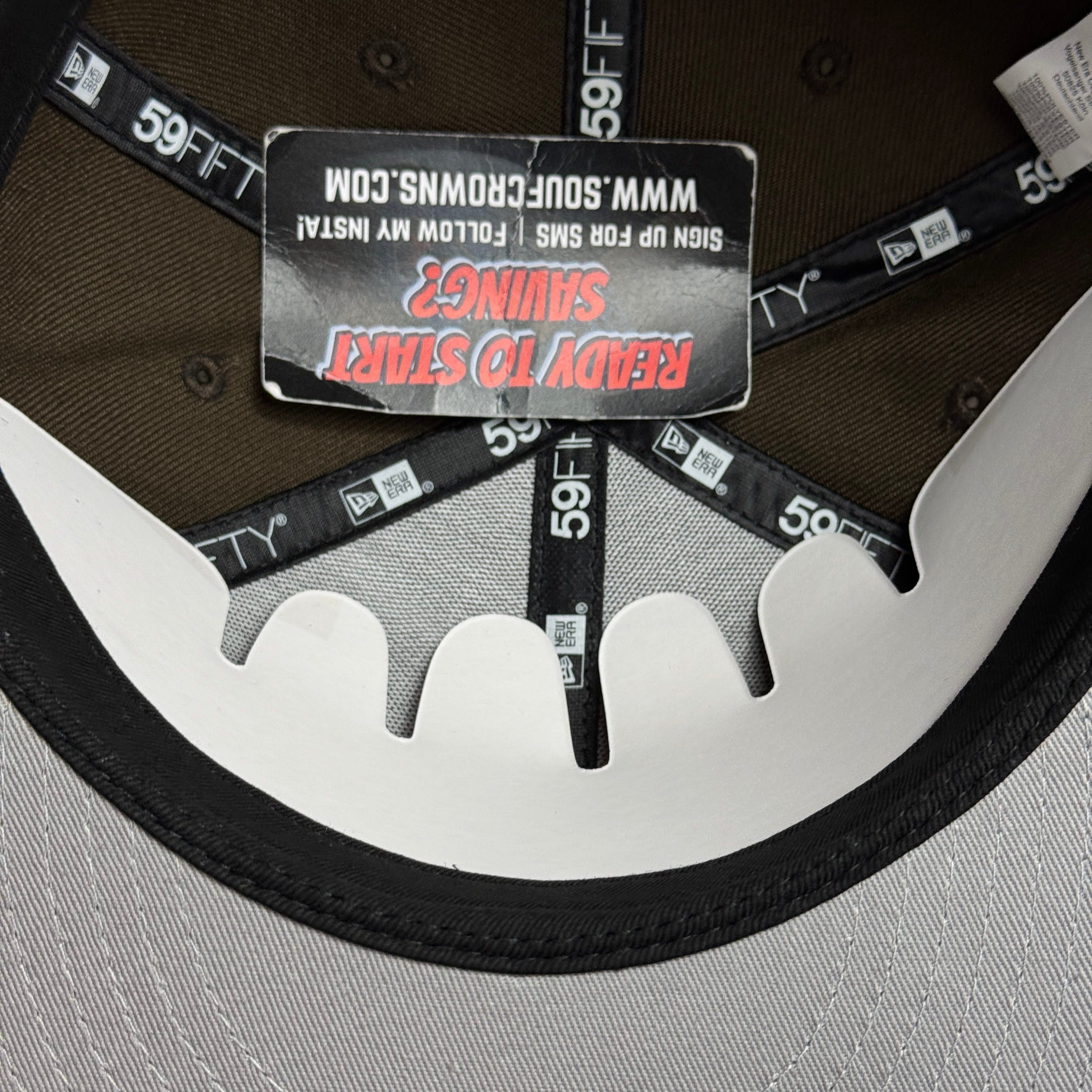 NWT 1/4 Brown Toronto Blue Jays 25th Anniversary 59fifty New Era Fitted Hat Cap