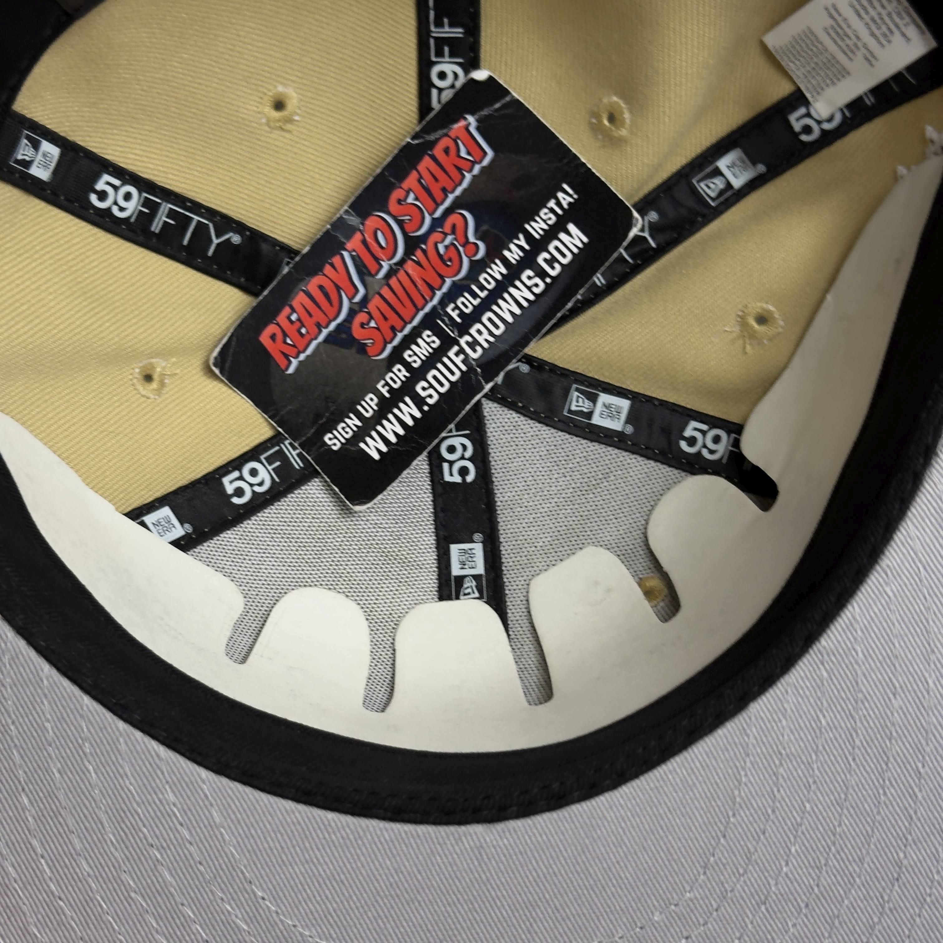 NWT 1/4 Khaki Flordia Marlins Circle Logo 59fifty New Era Fitted Hat Cap