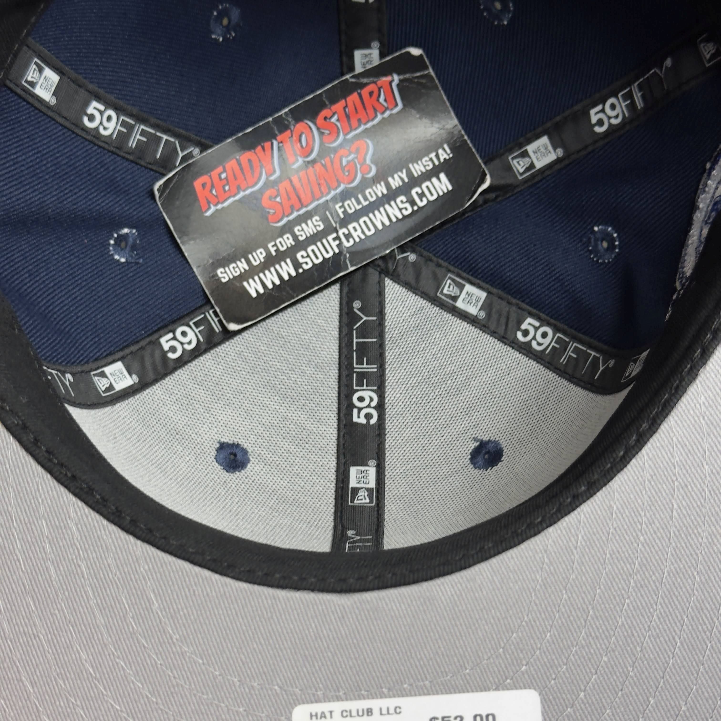 NWT 1/4 Navy Washington Nationals 10 Years 59fifty New Era Fitted Hat Cap