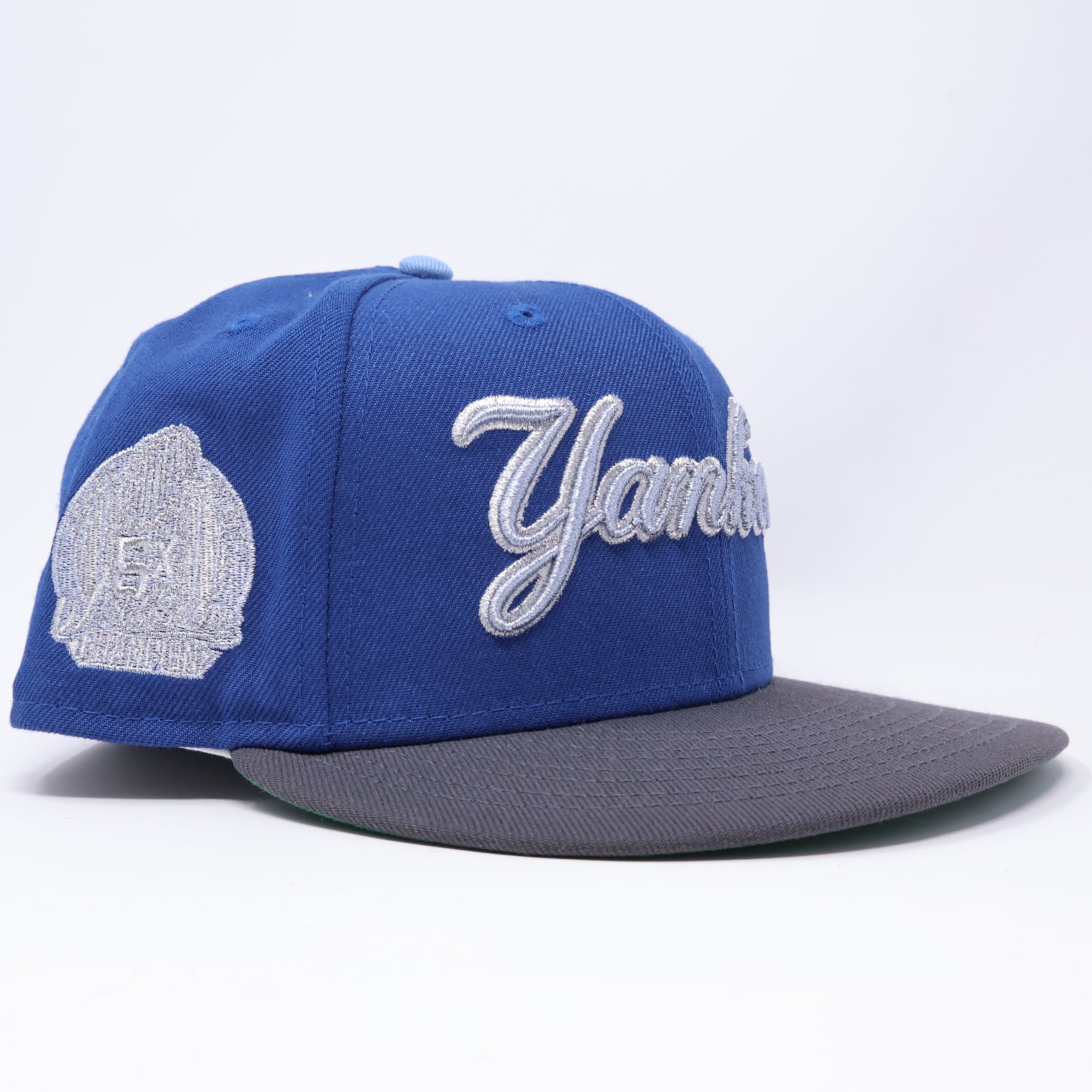 USED 3/8 Blue New York Yankees 5x Time World Series 59fifty New Era Fitted Hat Cap