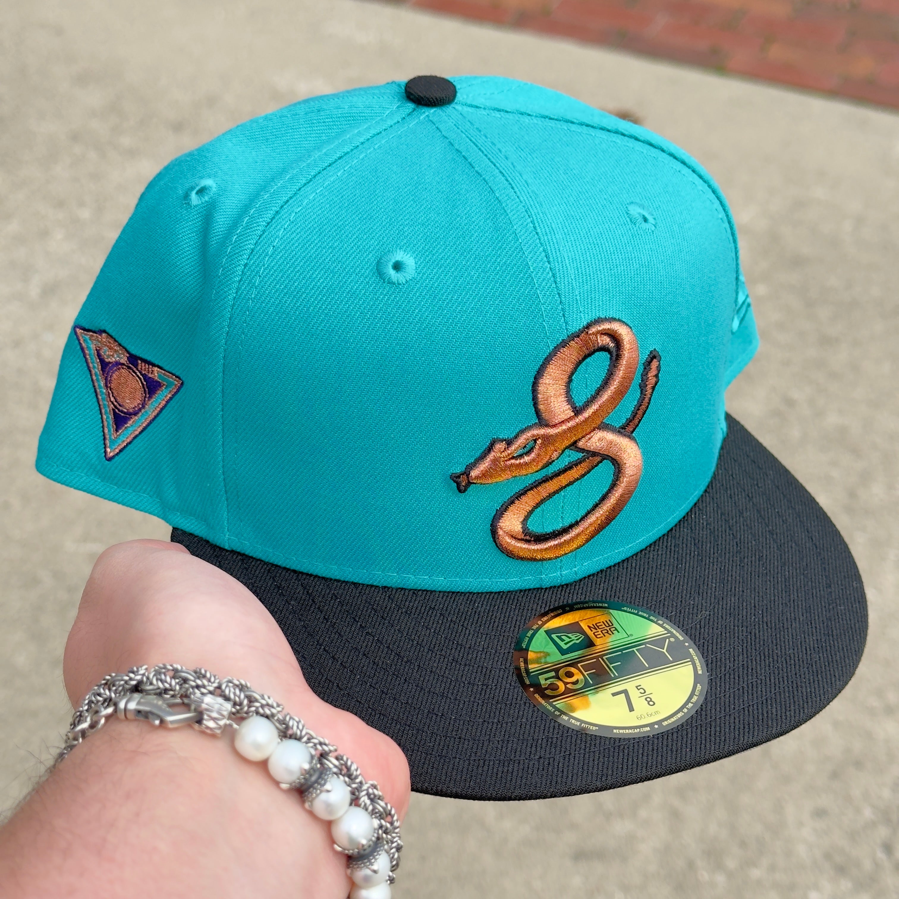 7 5/8 Teal Arizona Diamondbacks Serpientes City Connect 59fifty New Er