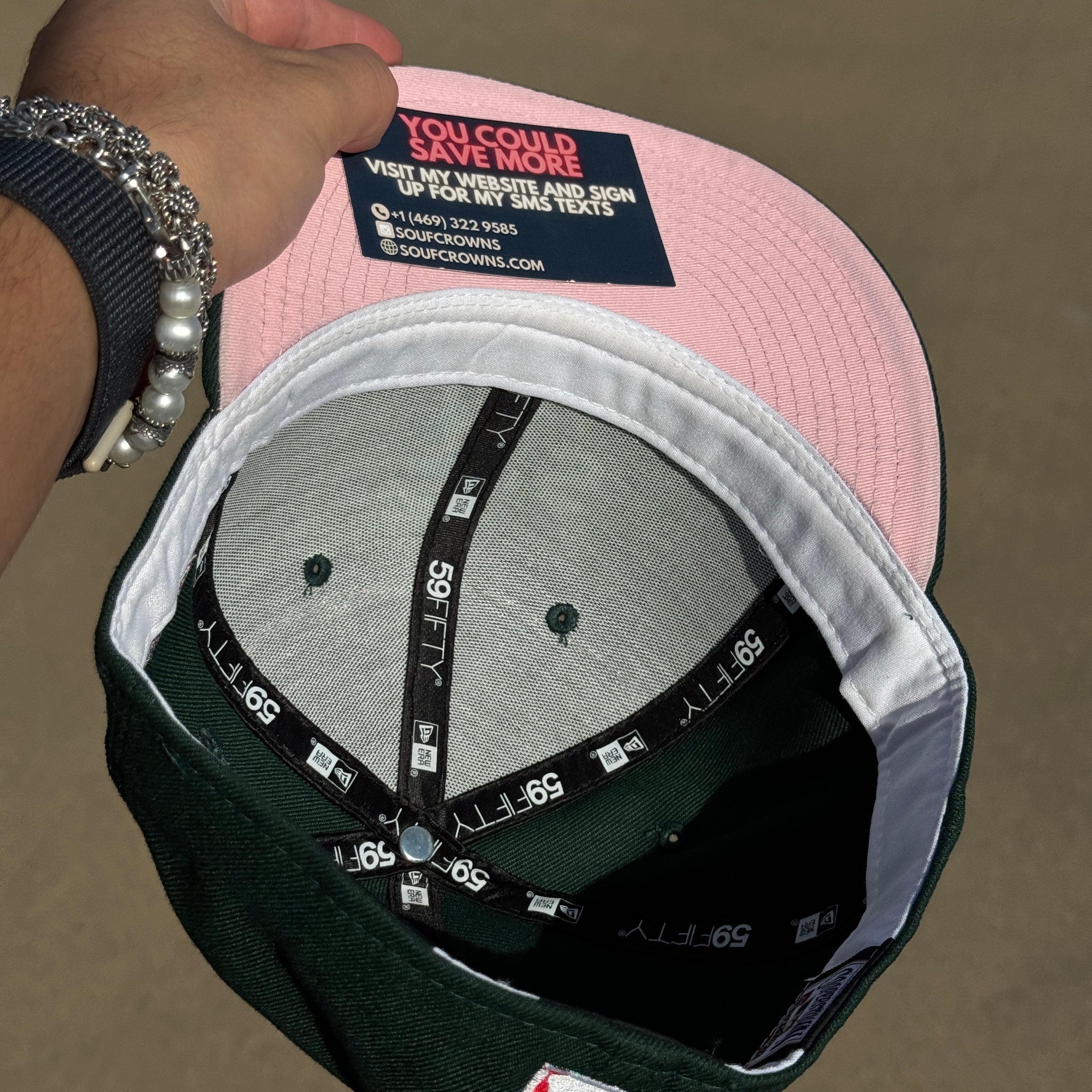 USED 5/8 Green Oakland Athletics 1989 World Series 59fifty New Era Fitted Hat Cap