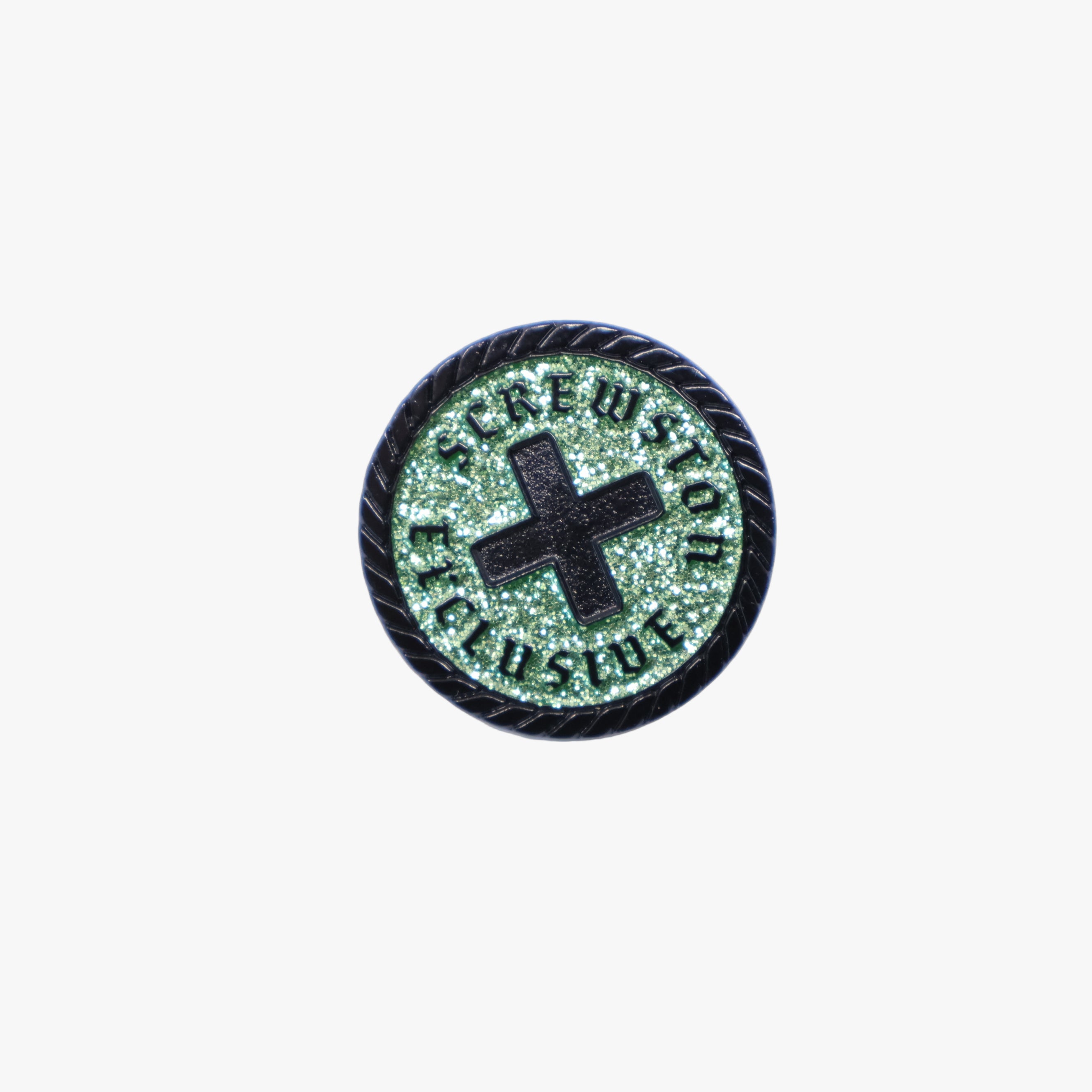 Supremo Green/Black Screwston Exclusive Coin Pin