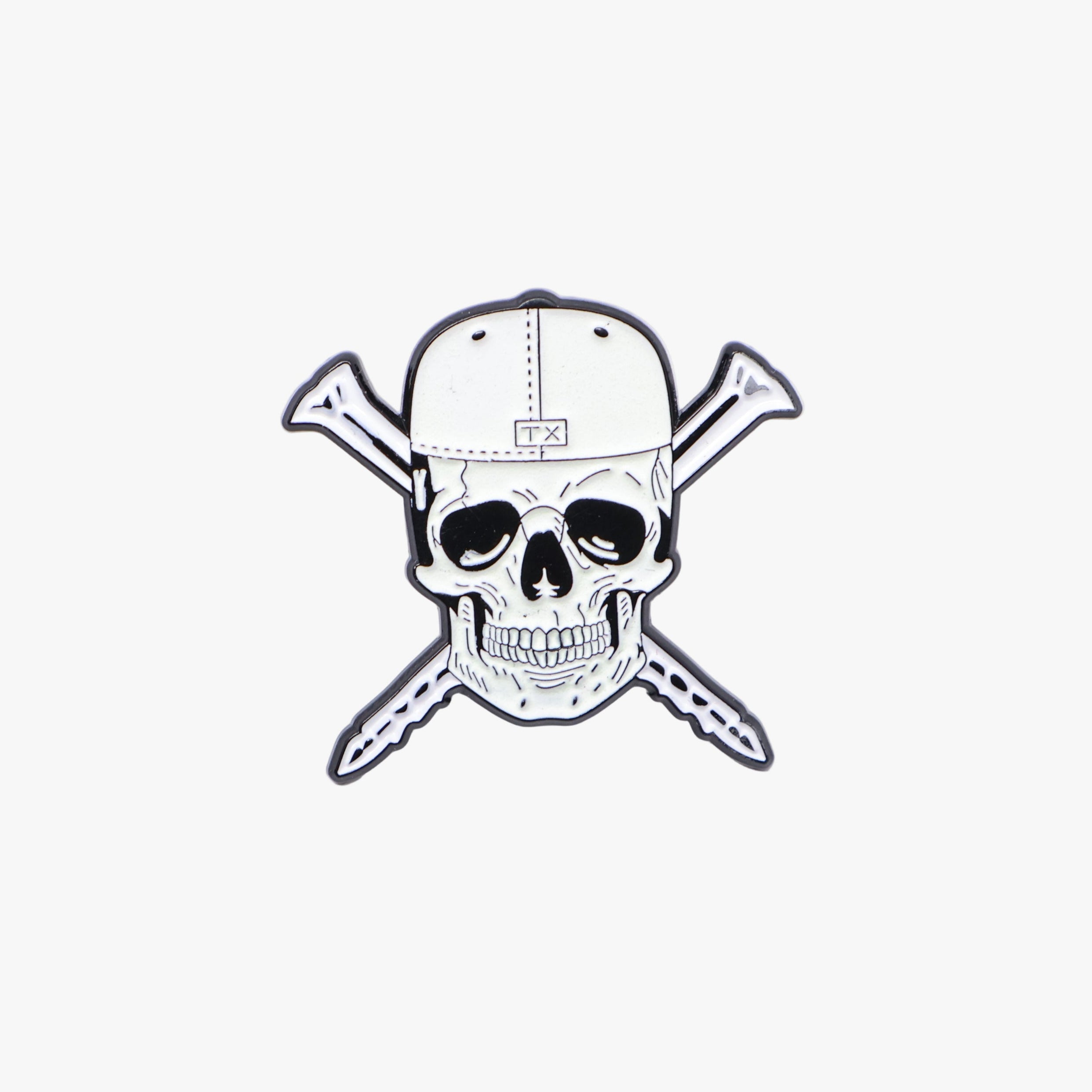TXFitted Skull Screws Graphic Pin (GITD)