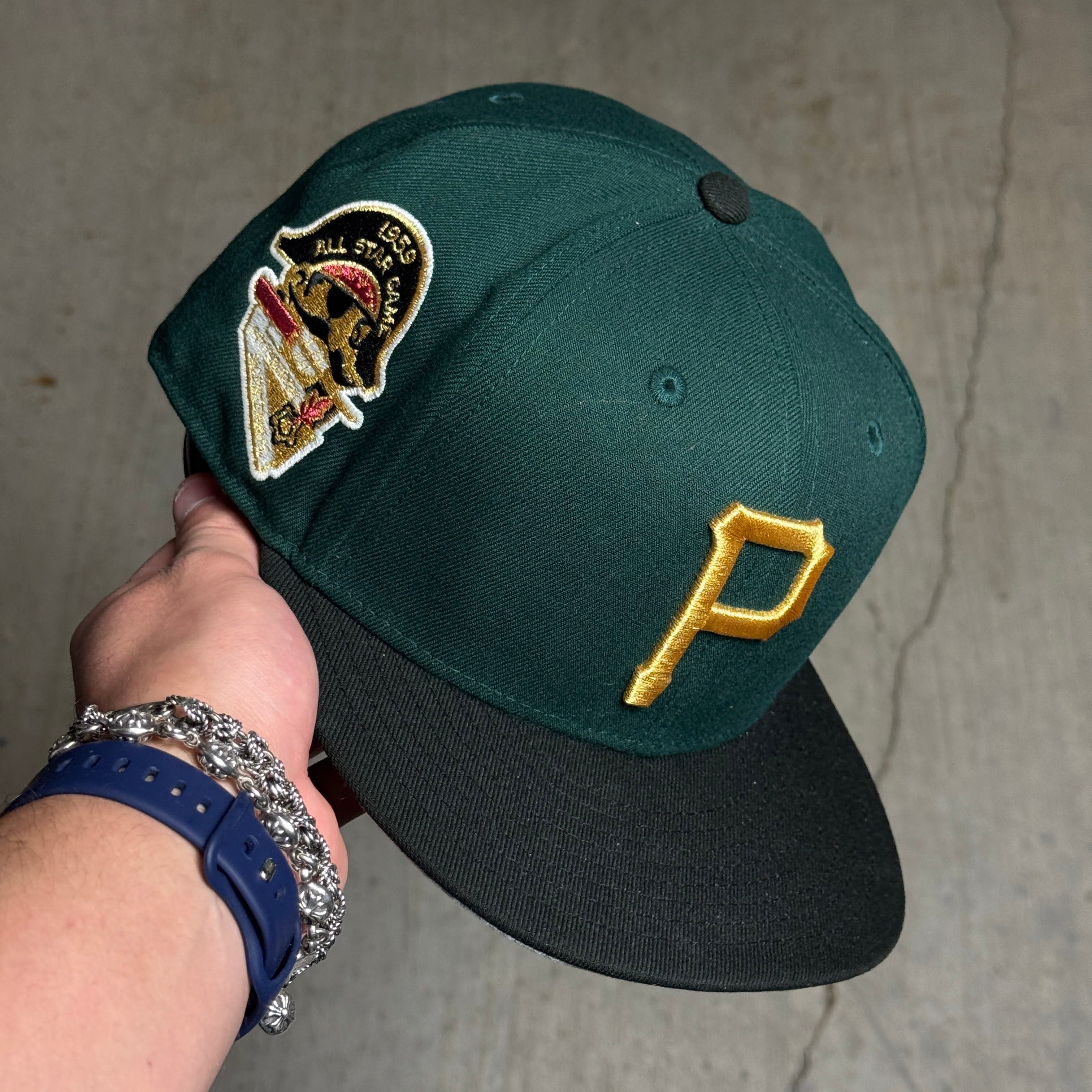 USED 3/4 Green Pittsburgh Pirates 1959 All Star Game 59fifty New Era Fitted Hat Cap