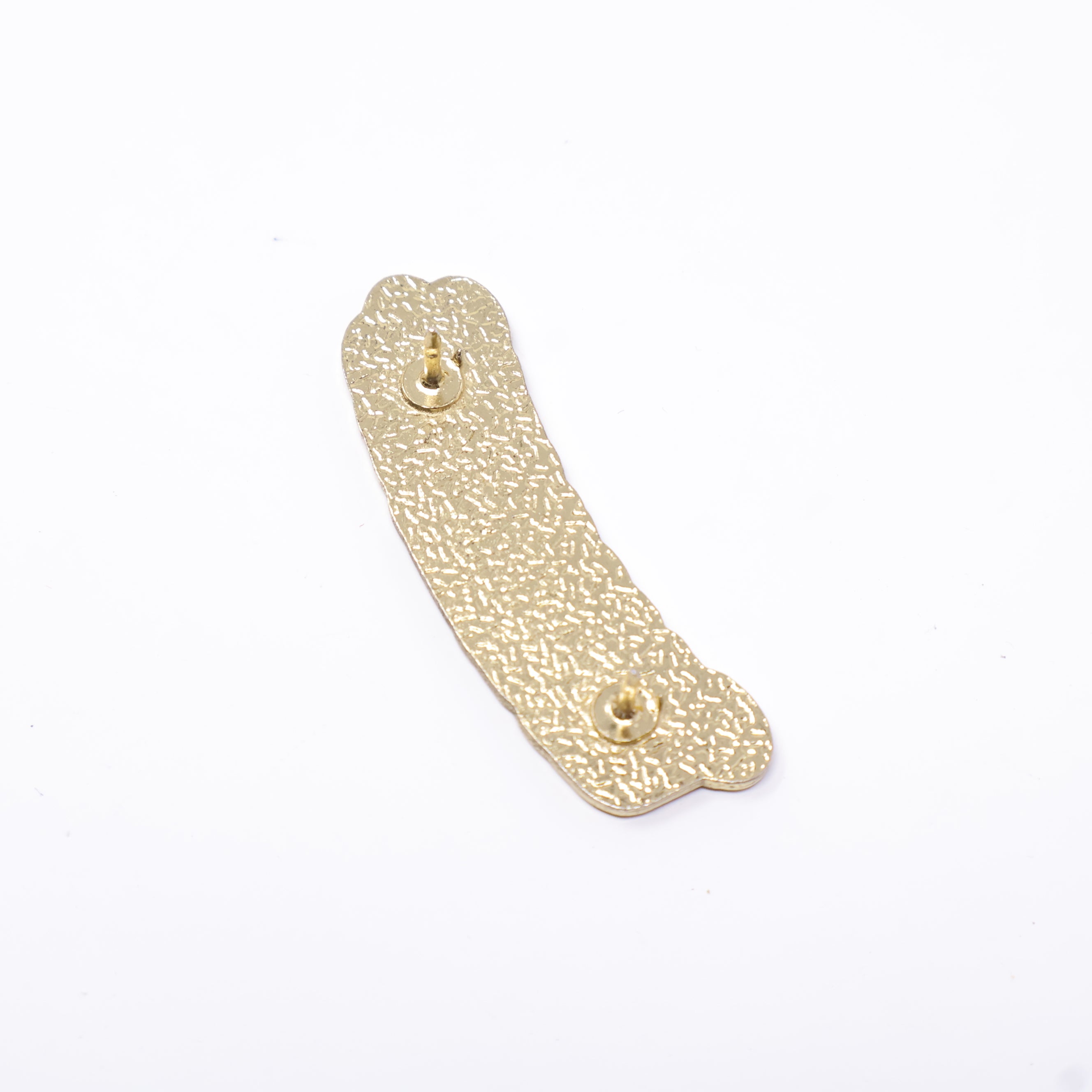 SCREWSTON Gold Plating & Rhinestones Script Pin