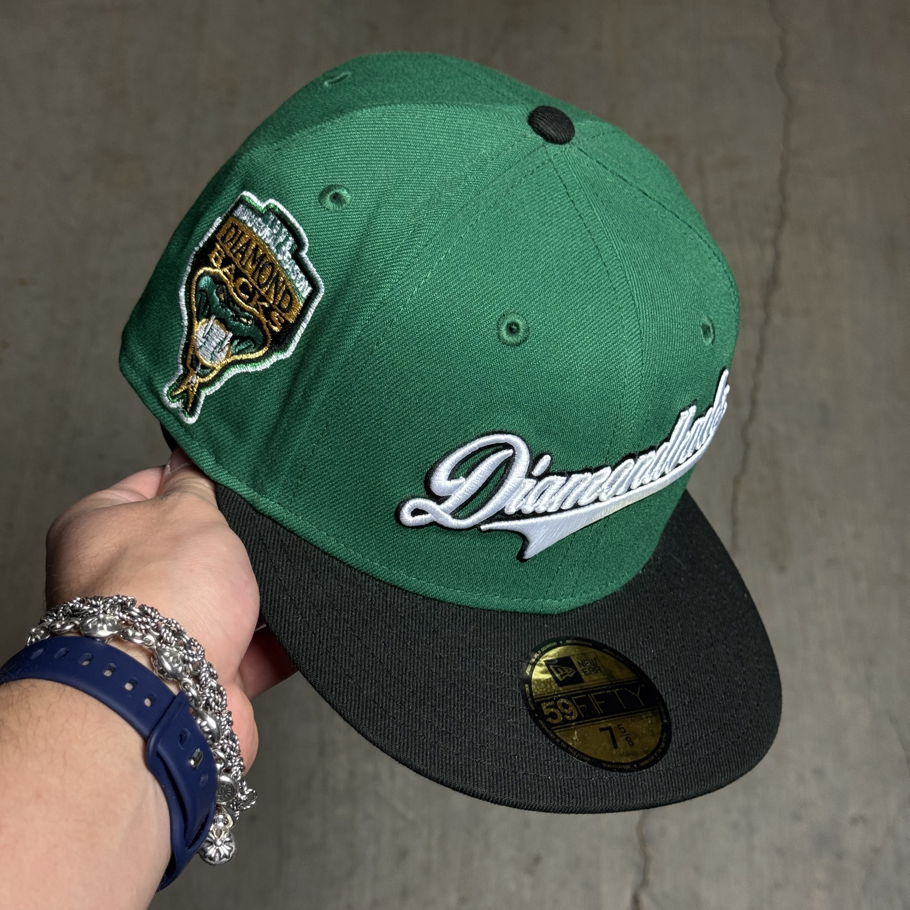 NWT 5/8 Green Arizona Diamondbacks 1998 Inaugural 59fifty New Era Fitted Hat Cap