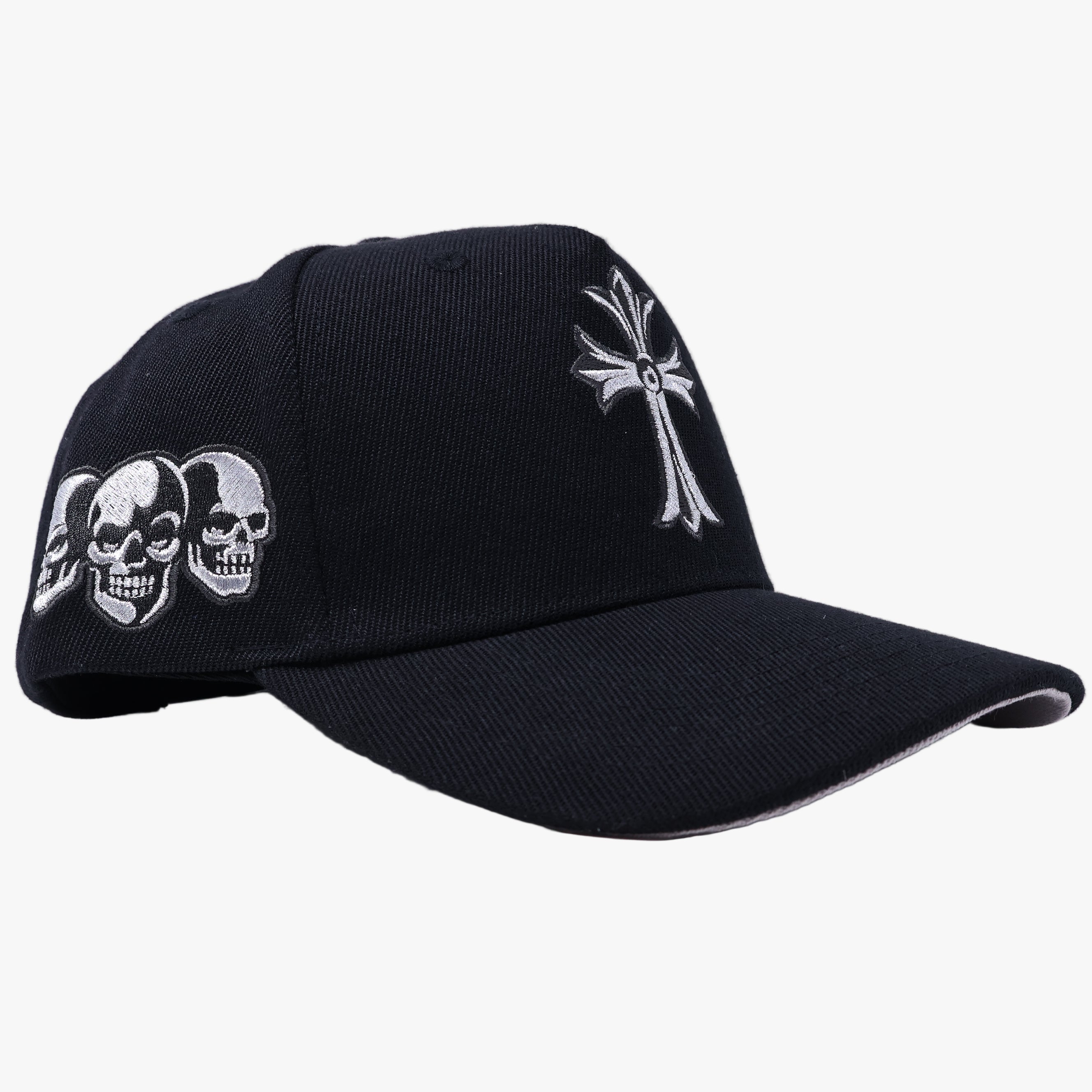 Chrome Hearts Inspired Baseball 5 Panel Adjustable Hat Cross Edgy Gothic