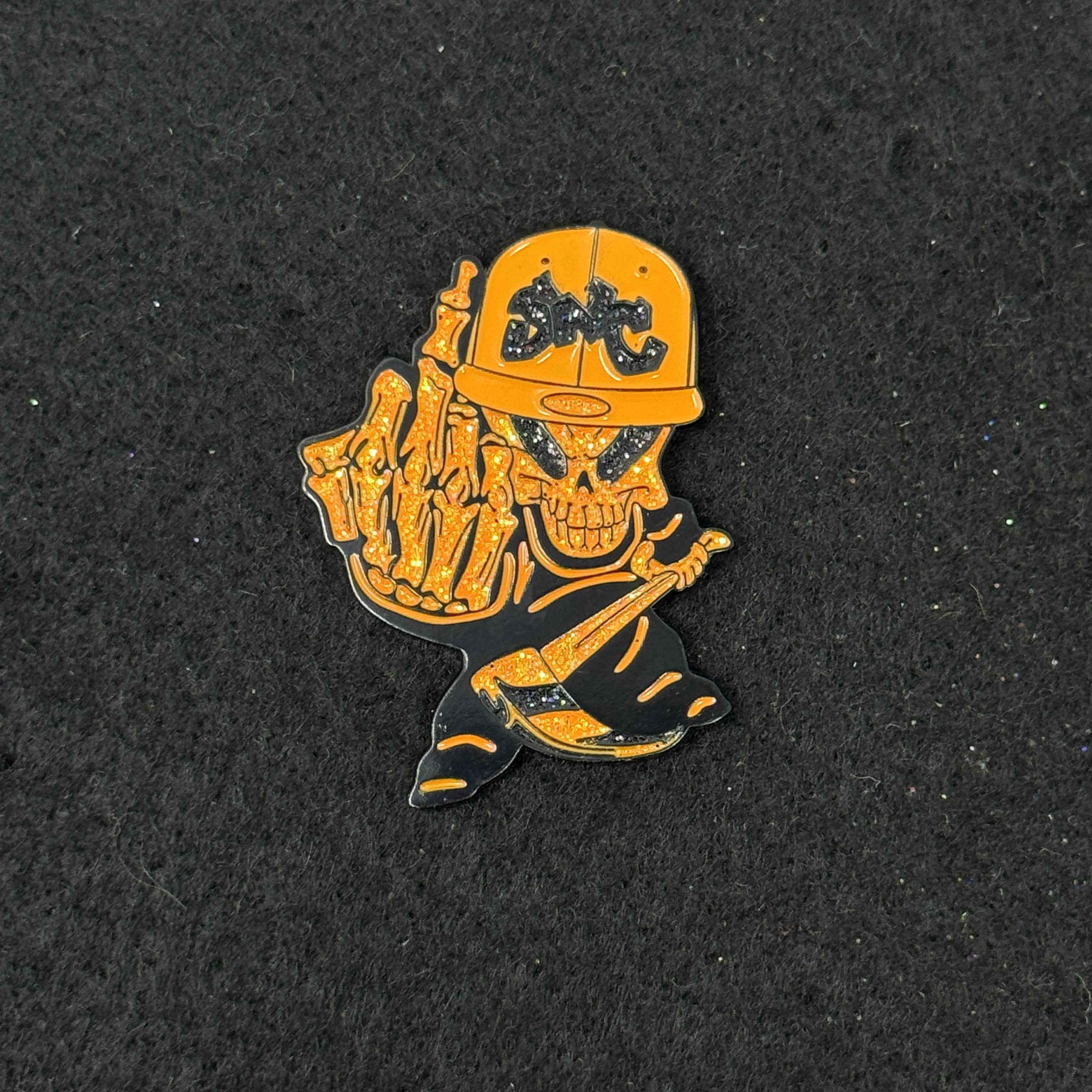 Orange/Black F Your Feeling Graphic Pin