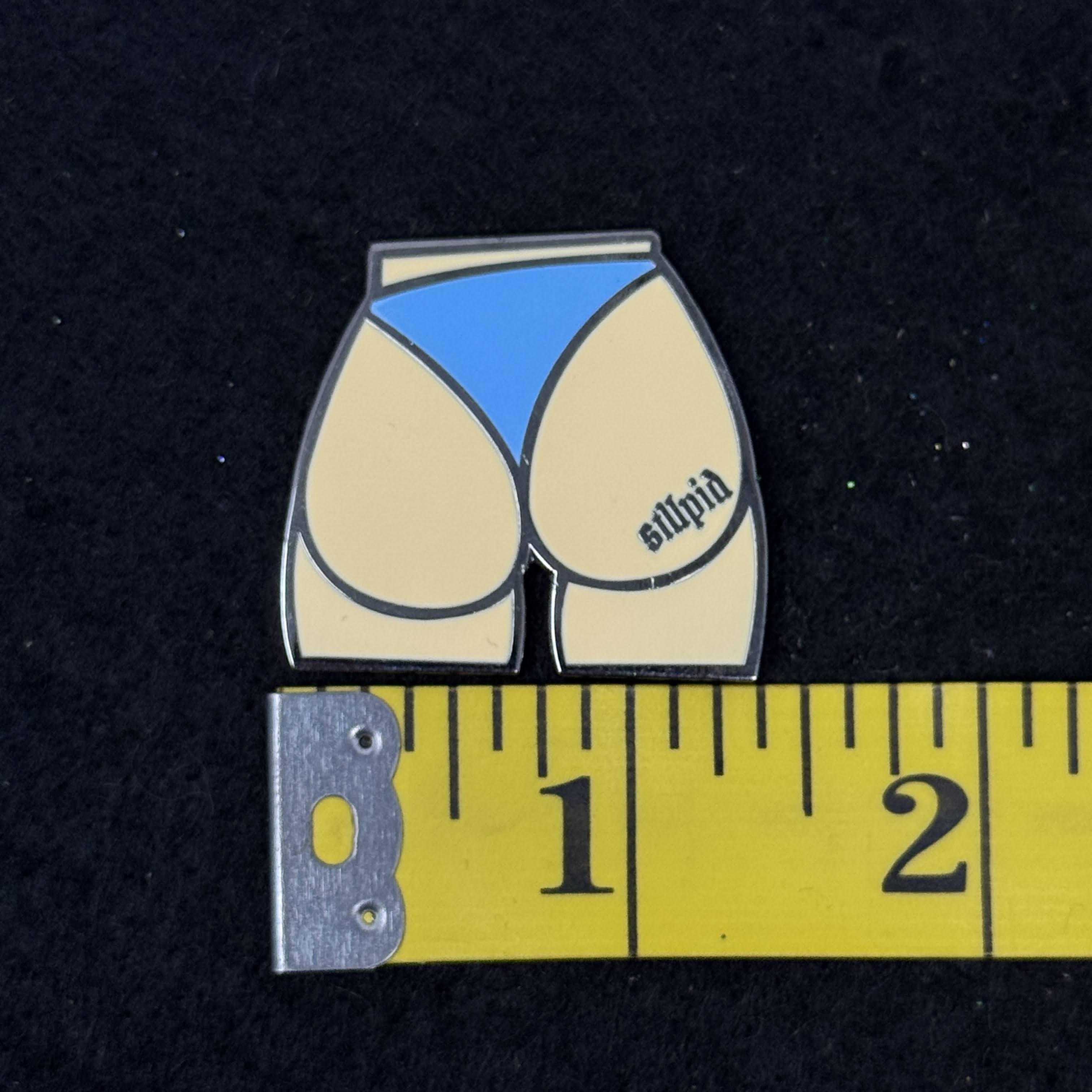White Girls Booty Graphic Pin