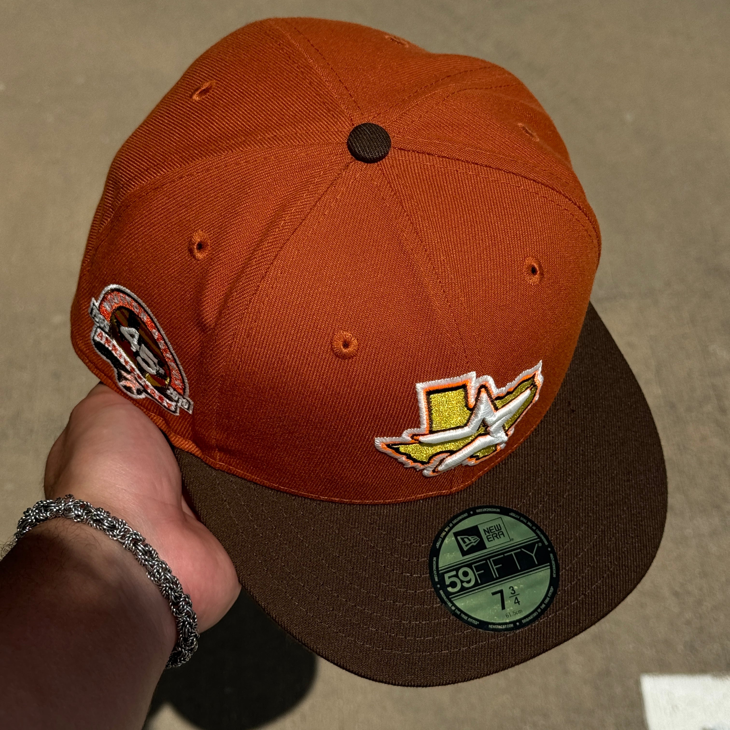 NEW 3 4 Rust Orange Houston Astros 45th Anniversary 59fifty New Era Fi Souf Crowns