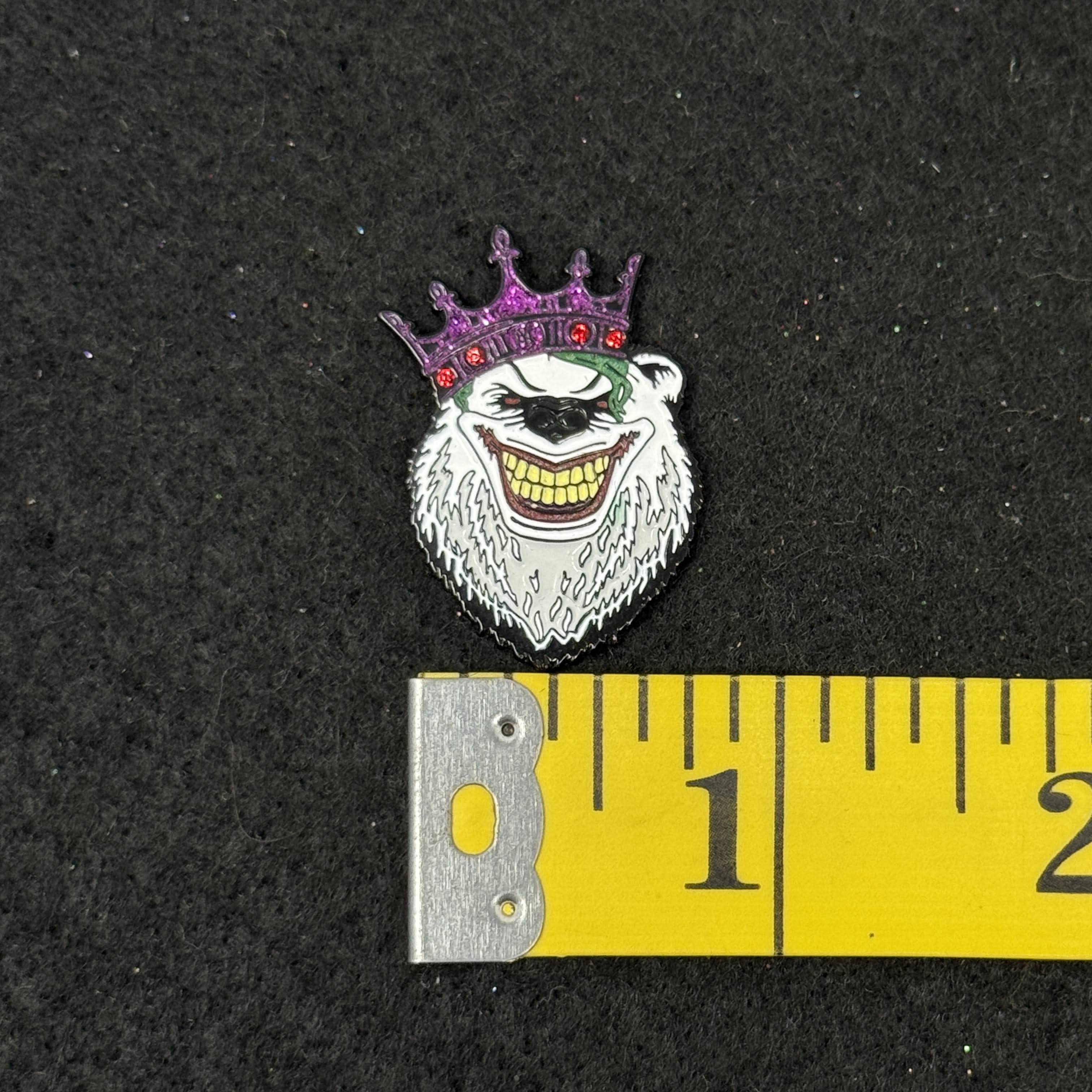 Grinning Joker Animal Graphic Pin