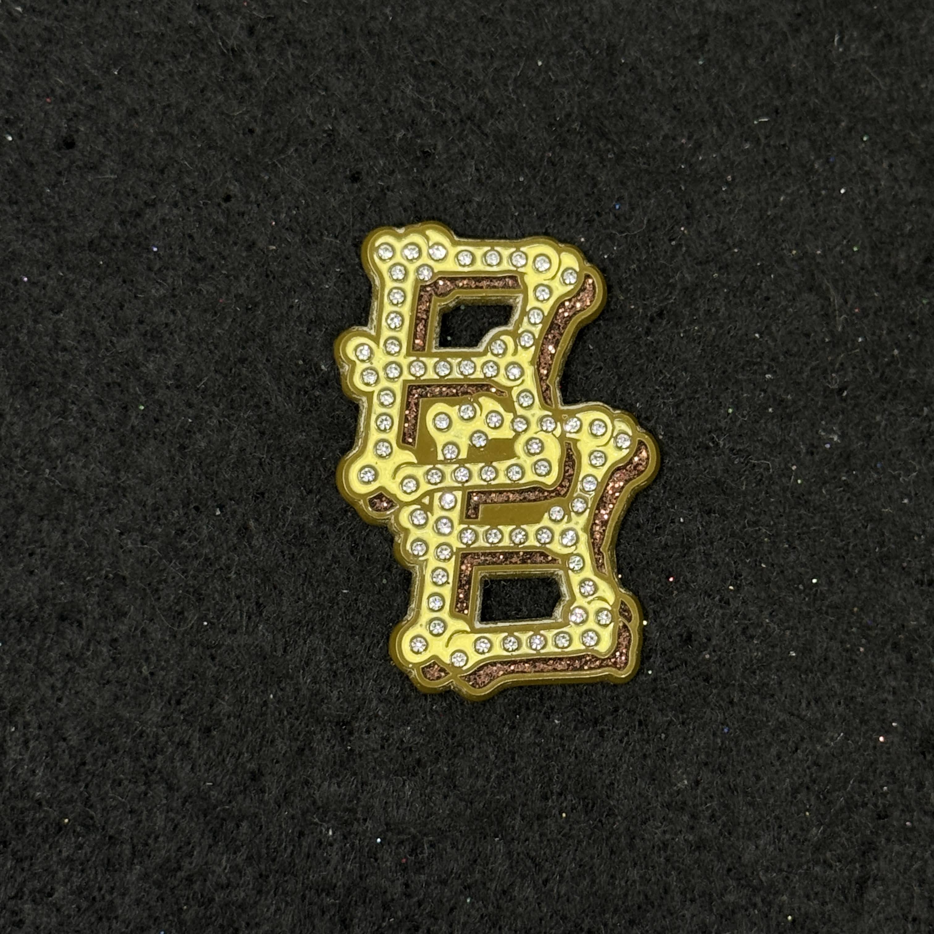 BonezBrimz Yellow/Copper Graphic Pin