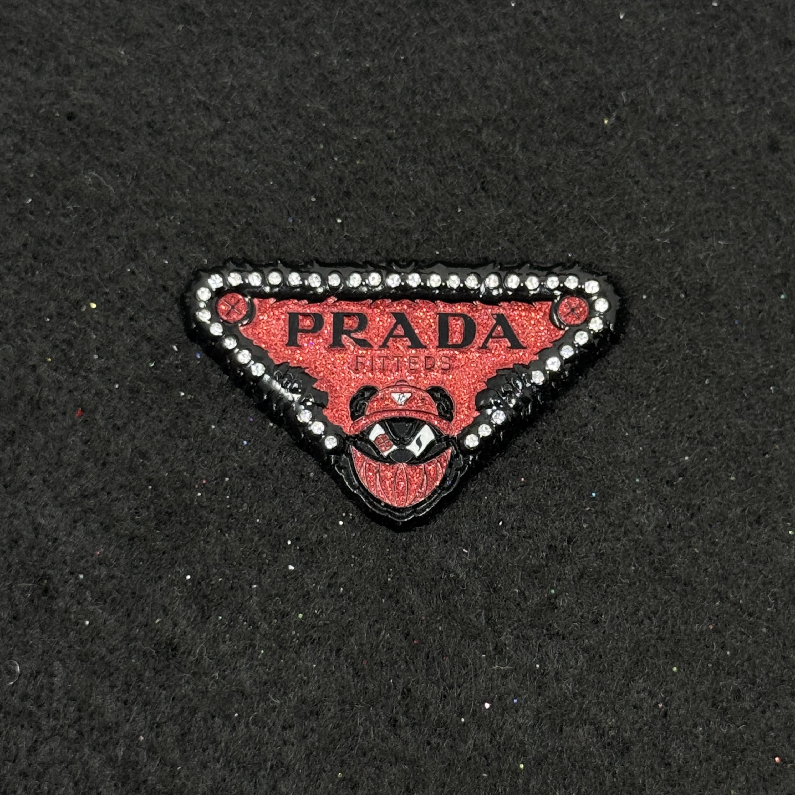 Black/Red Designer Inspired Graphic Pin