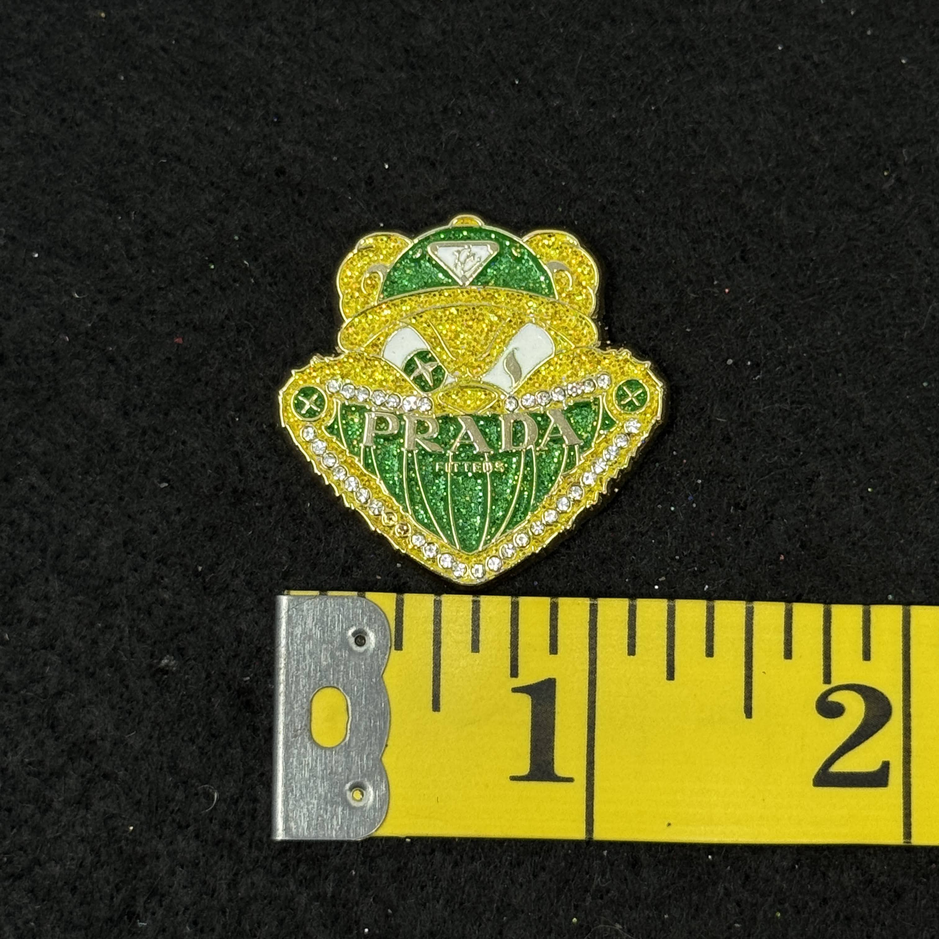 White/Blue PinzCity Bear Designer Inspired Graphic Pin