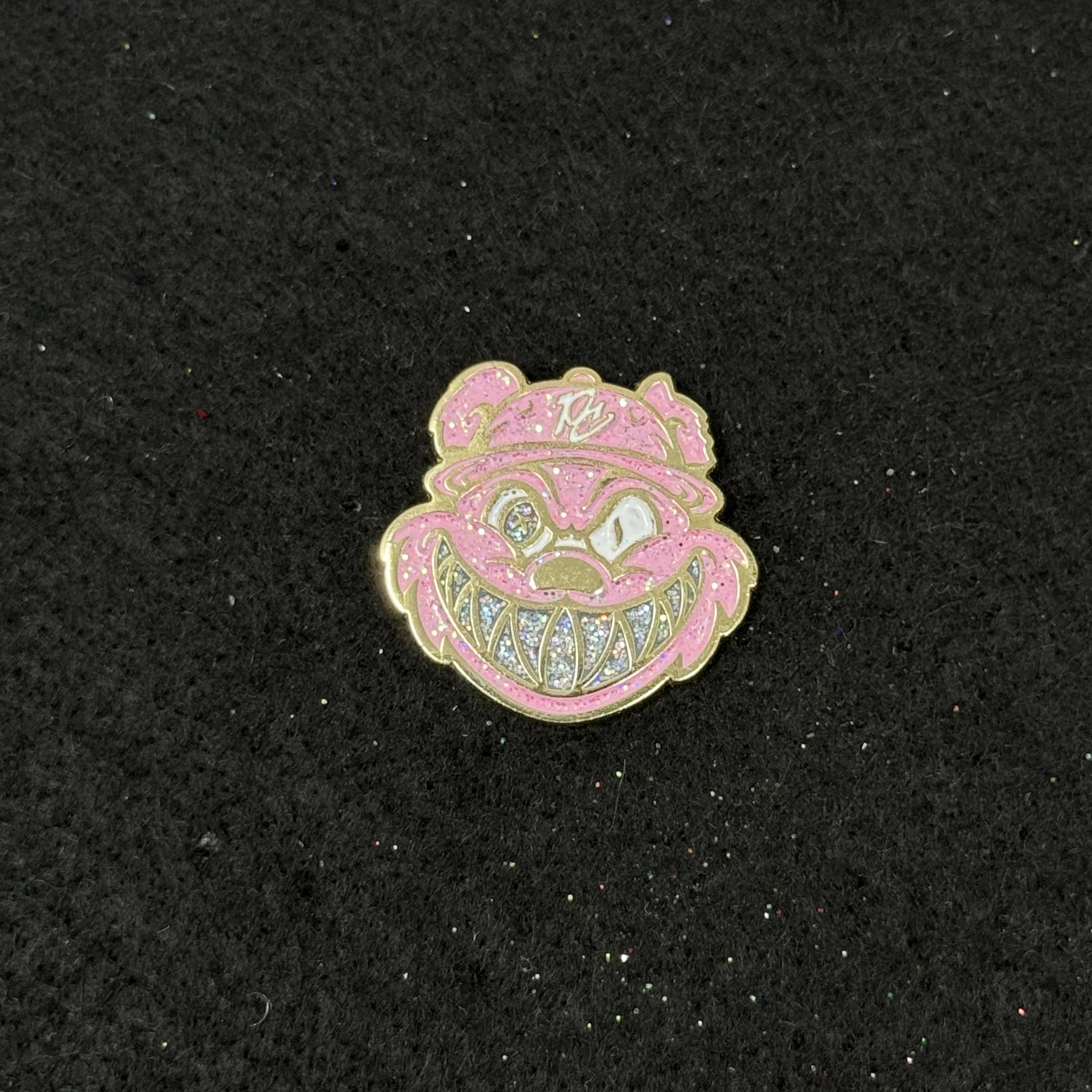 Pink/Gold Plating PinzCity Bear Graphic Pin