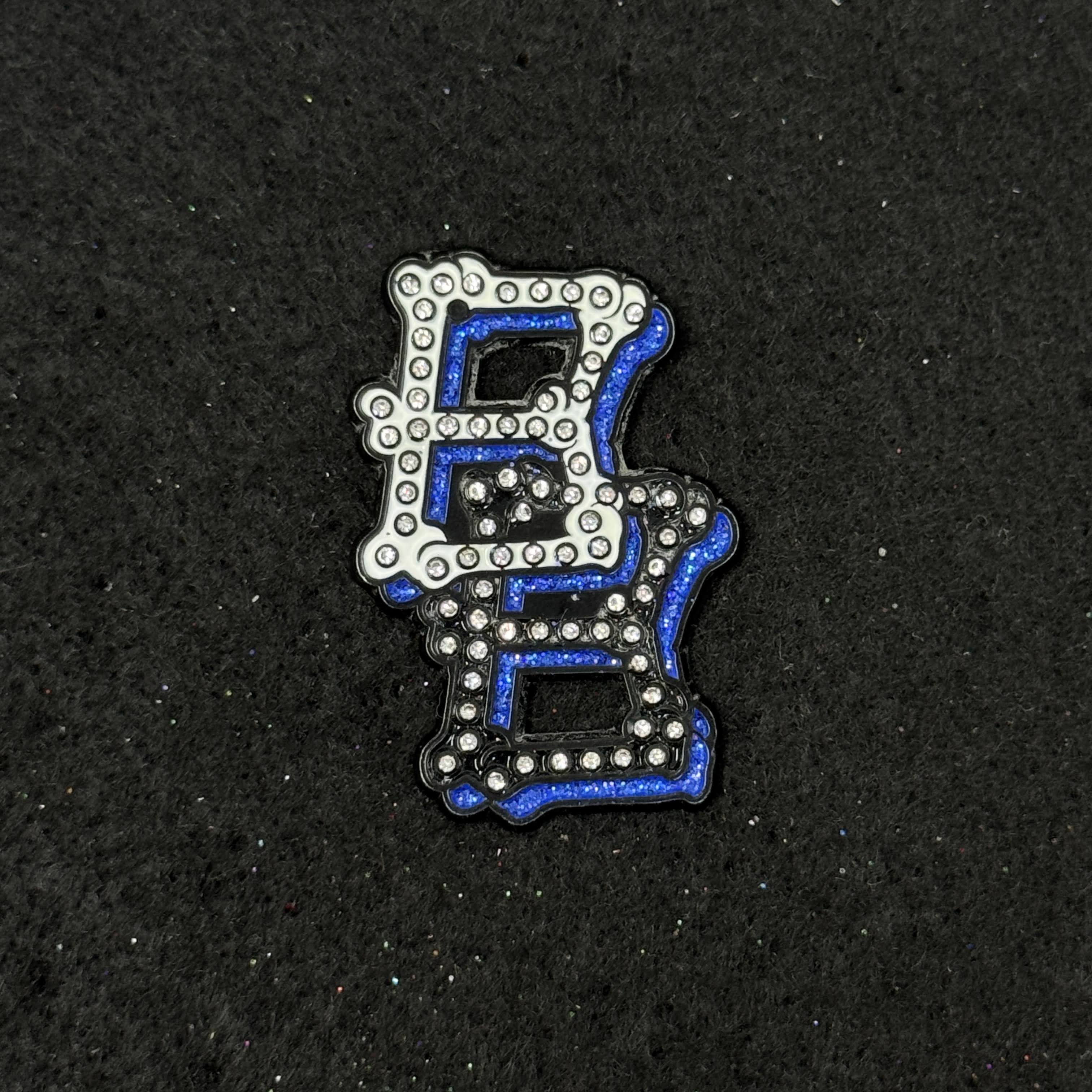Black/Blue/Silver BonezBrimz Graphic Pin