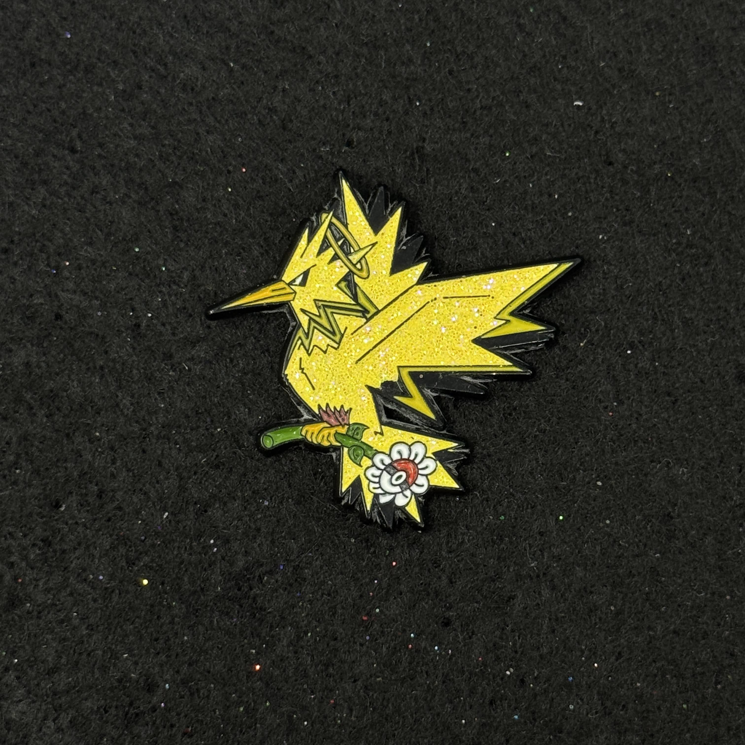 Yellow Bird Designer Inspired Graphic Pin