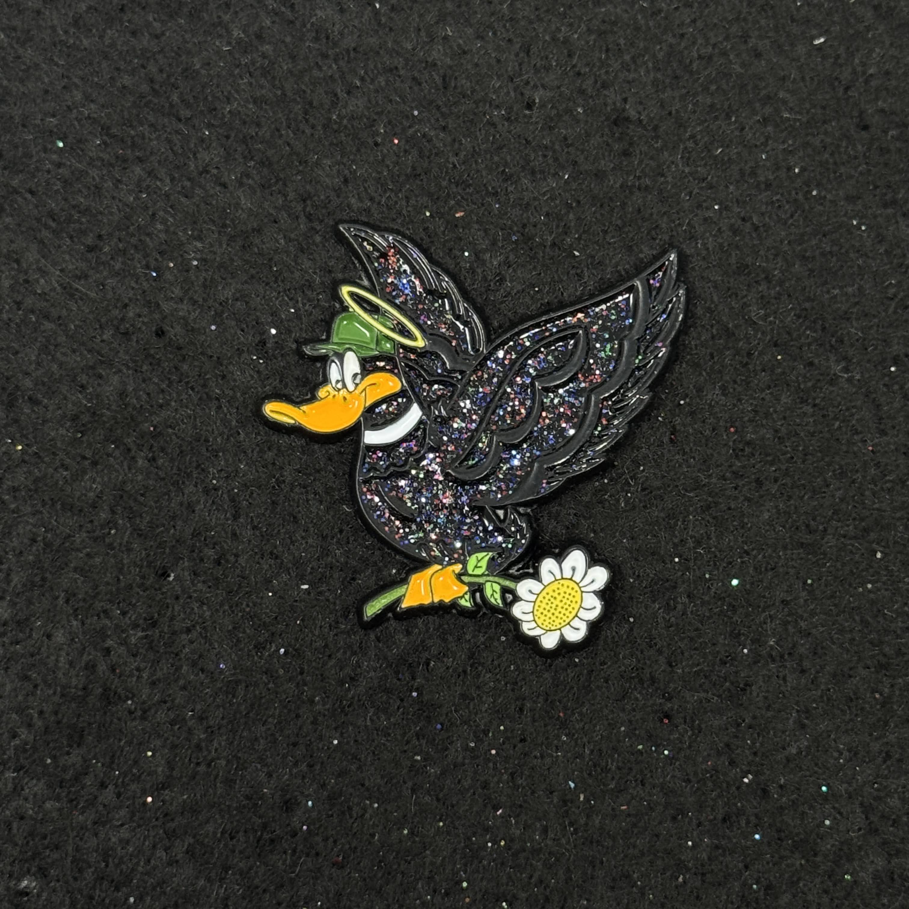 Black Bird Graphic Pin
